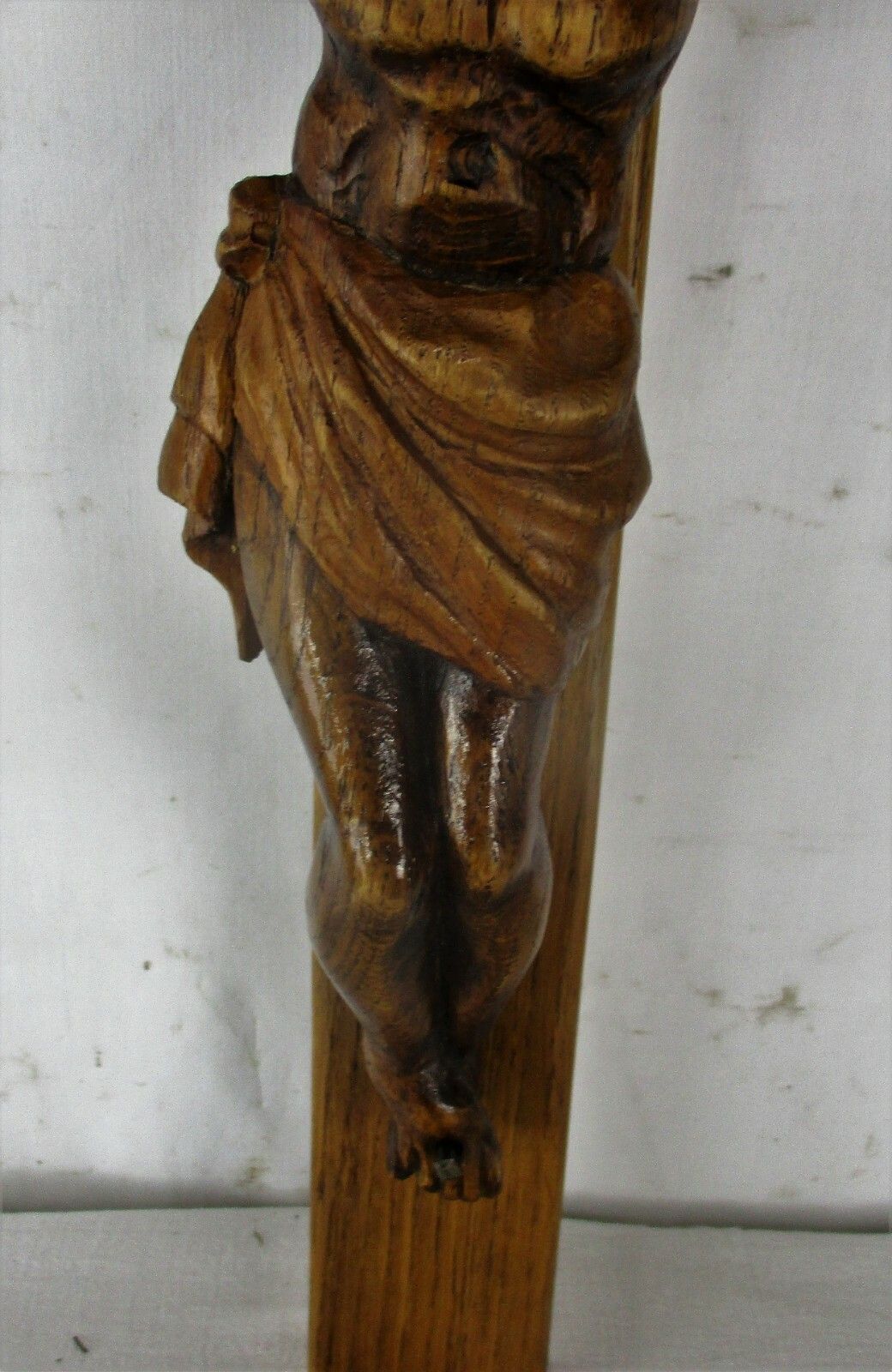 Hand Carved Wood  Hanging Ornate Crucifix Wooden Corpus Jesus Christ Gorgeous photo 204.0