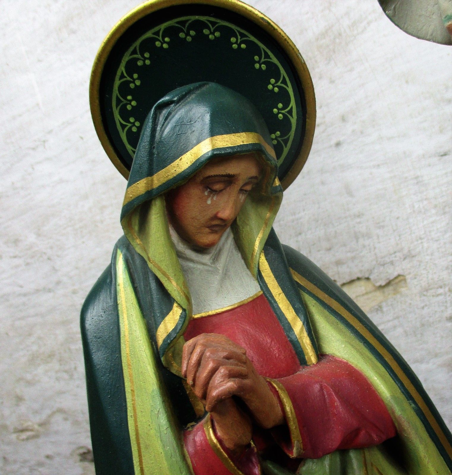 photo furniture Xxl Church Quality 19th C Plaster Calvary Group Crucifix John Mary Magdalene