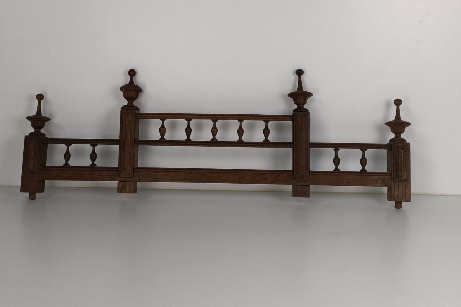 Large Hand Carved Wooden Pediment Over Door Architectural Antique Spindles photo furniture