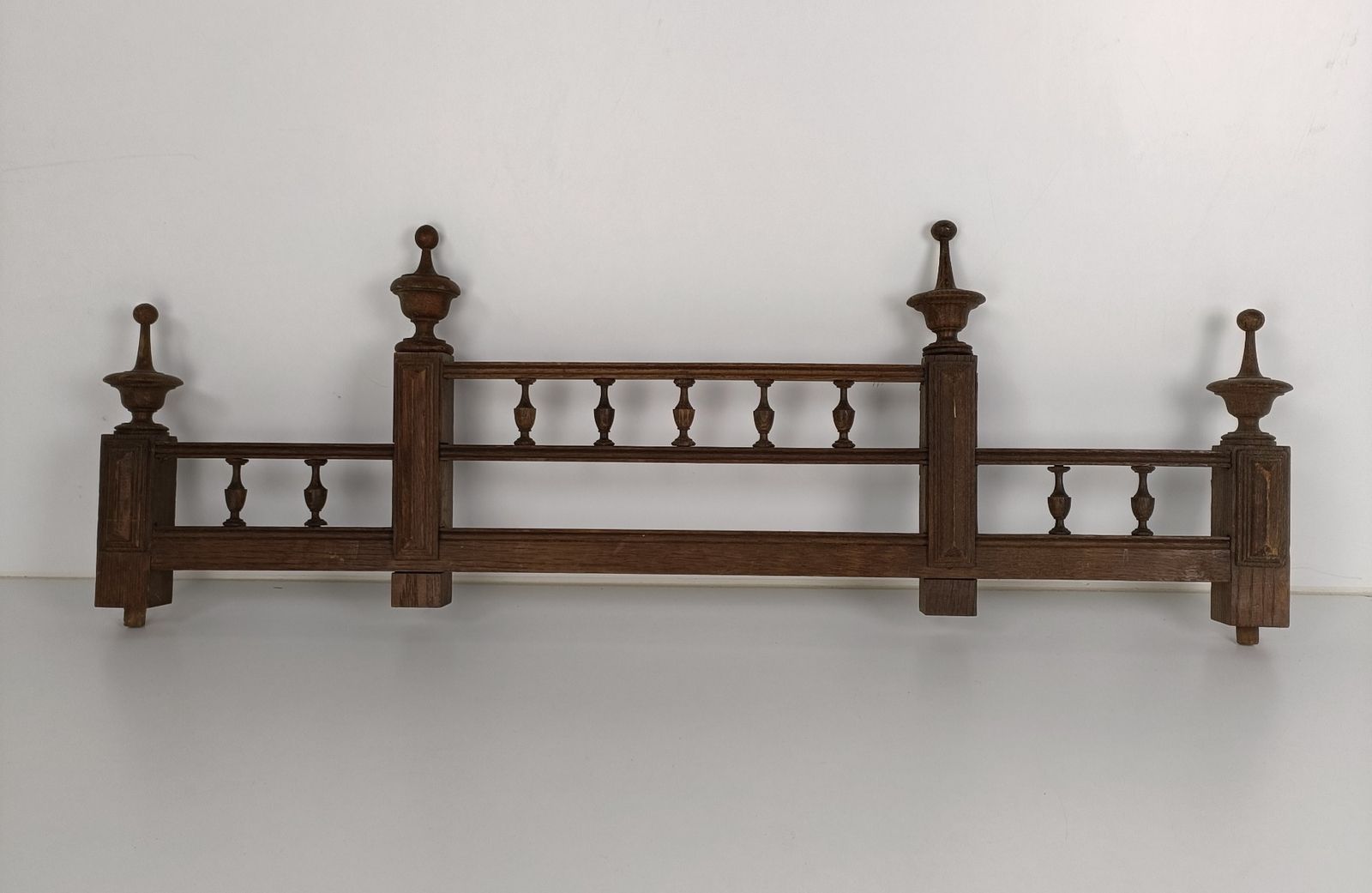 Large Hand Carved Wooden Pediment Over Door Architectural Antique Spindles photo for sale