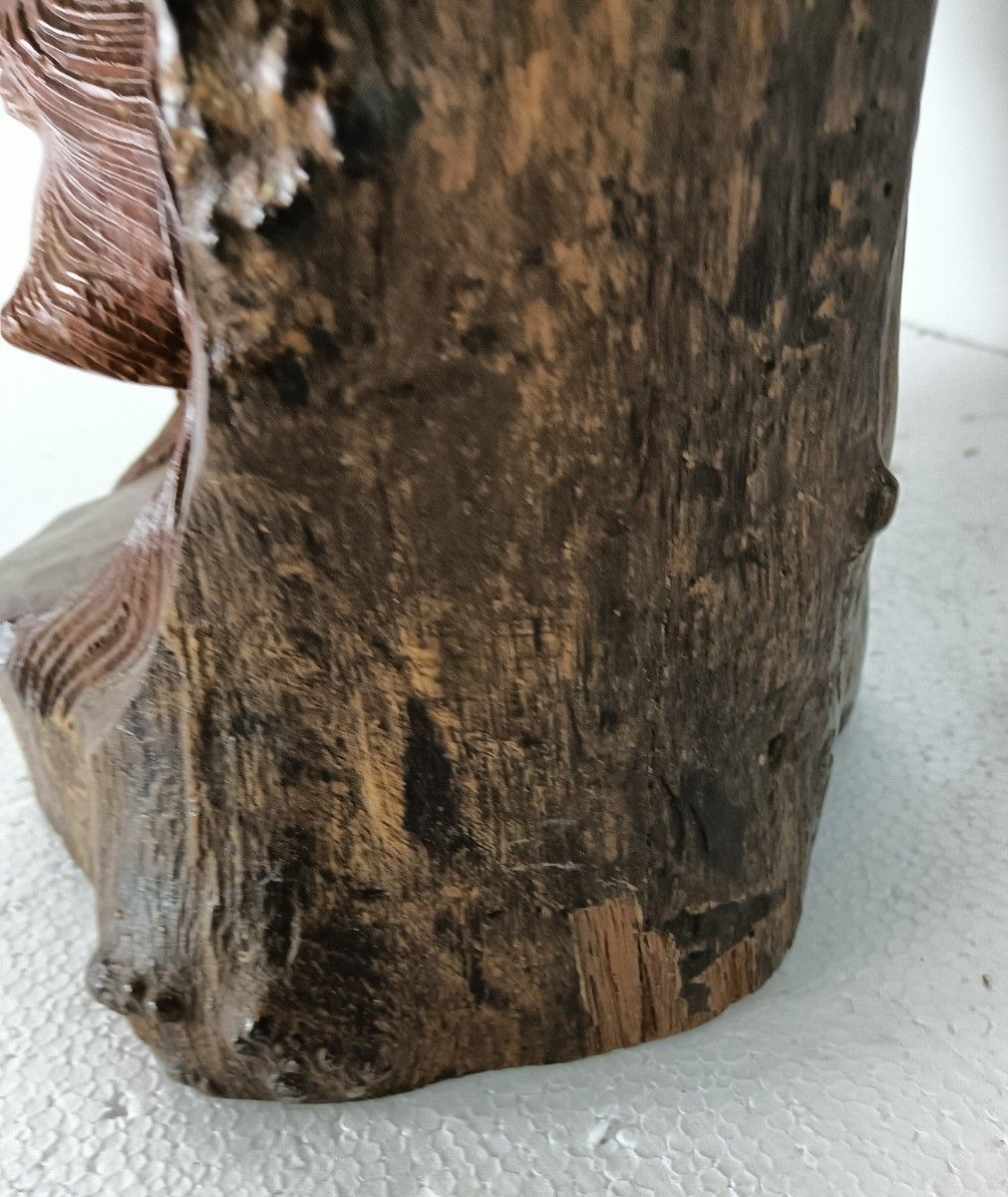 photo furniture Gorgeous Sculpture Figurine Bust Jesus Christ Head Of Thorns Lackered Wood