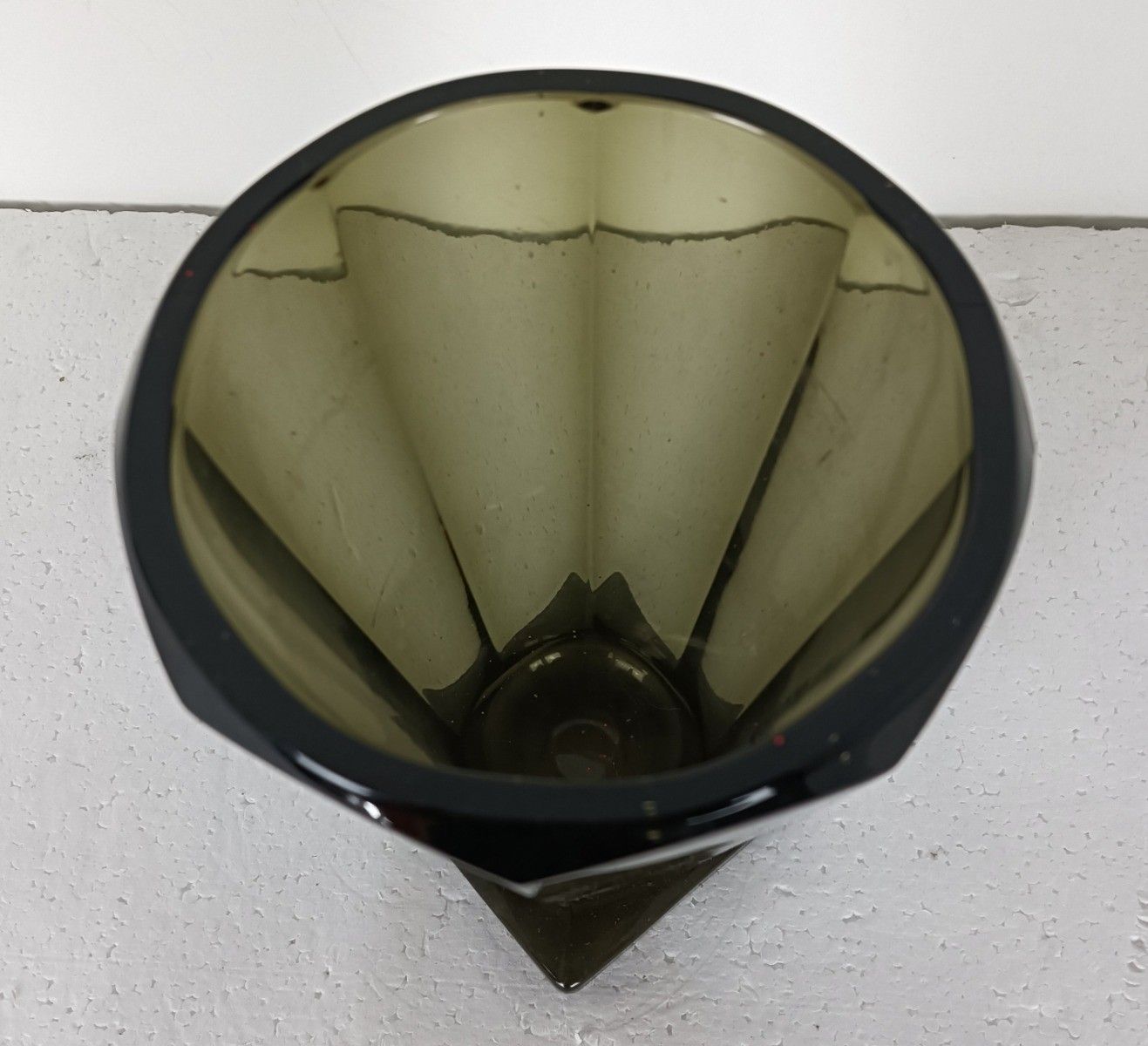 Art Deco Vase Art Glass Green Brown, Very Rare Collector Scandinavian Style photo buy
