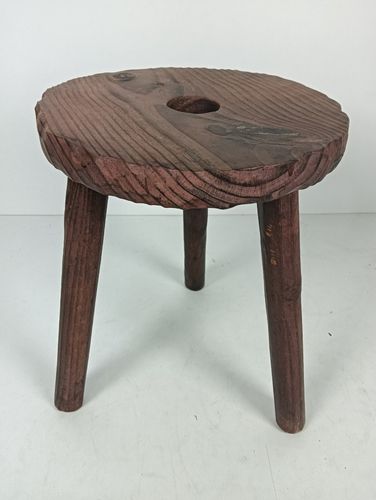 Wooden Spanish  Side  Wine Milking Stool Table Pedestal Plant Bonsai Stand Vinta photo Furniture