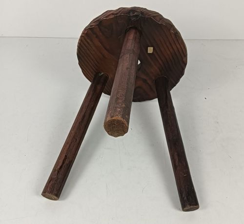Wooden Spanish  Side  Wine Milking Stool Table Pedestal Plant Bonsai Stand Vinta photo 121.0