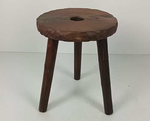 Wooden Spanish  Side  Wine Milking Stool Table Pedestal Plant Bonsai Stand Vinta photo buy