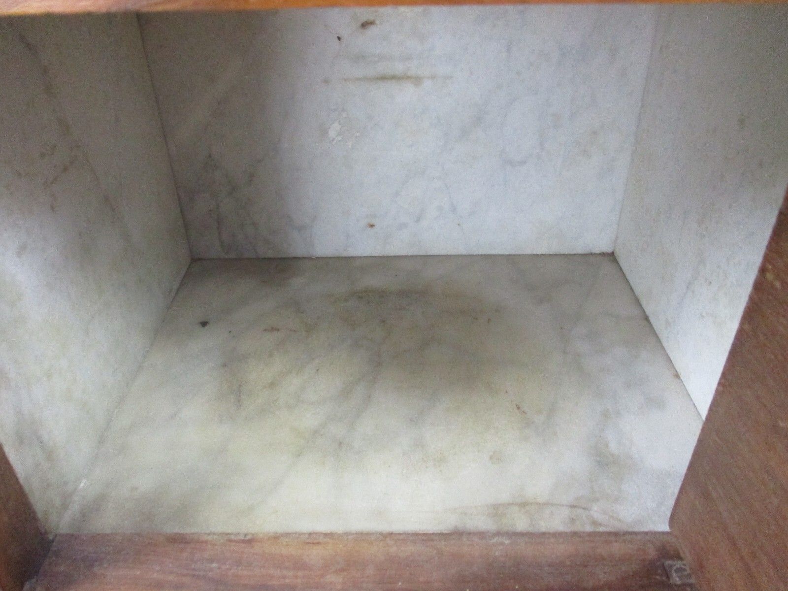 Antique  Marble Top And Inside Side Cabinet Table Night Stand Louis XV/VI Style photo vinterior