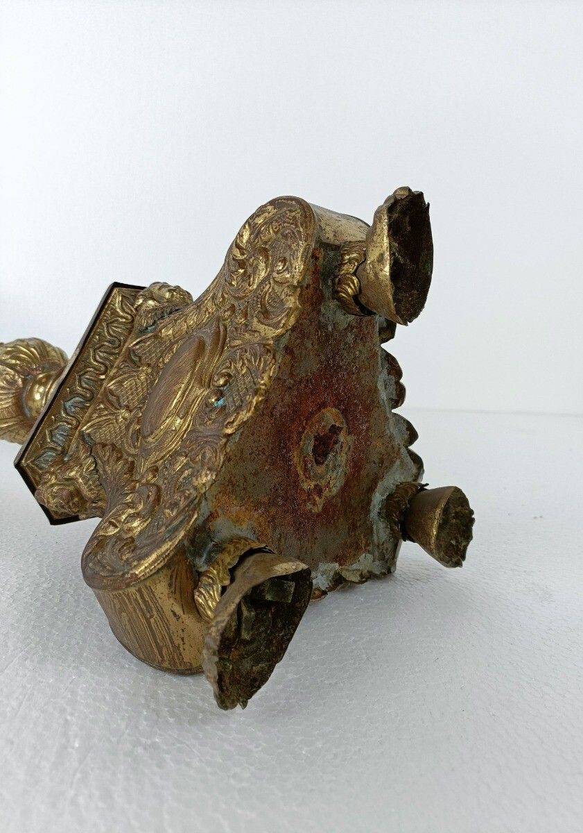 photo for sale Antique 1600s Candle Holder Candle Stick Church Chapel Altar Monastery Brass