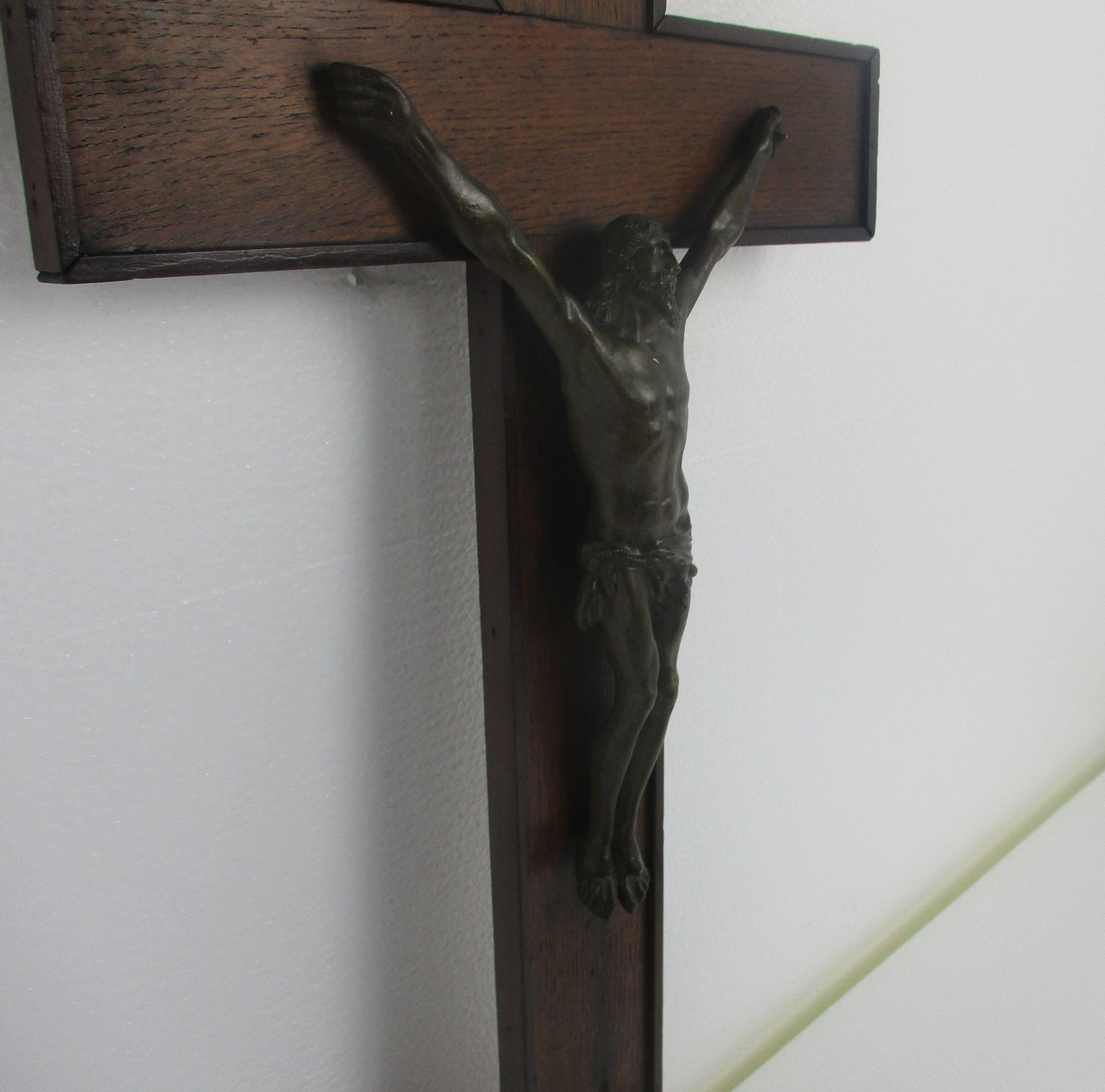 Large Standing Altar Church Chapel Crucifix Jesus Christ Cross Bronze  Corpus Ha photo Art
