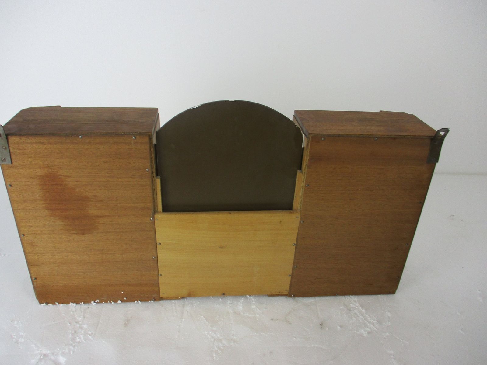 photo for sale Large Double Apothecary Bathroom Medicine Kitchen Cabinet Wood Art Deco Gorgeous