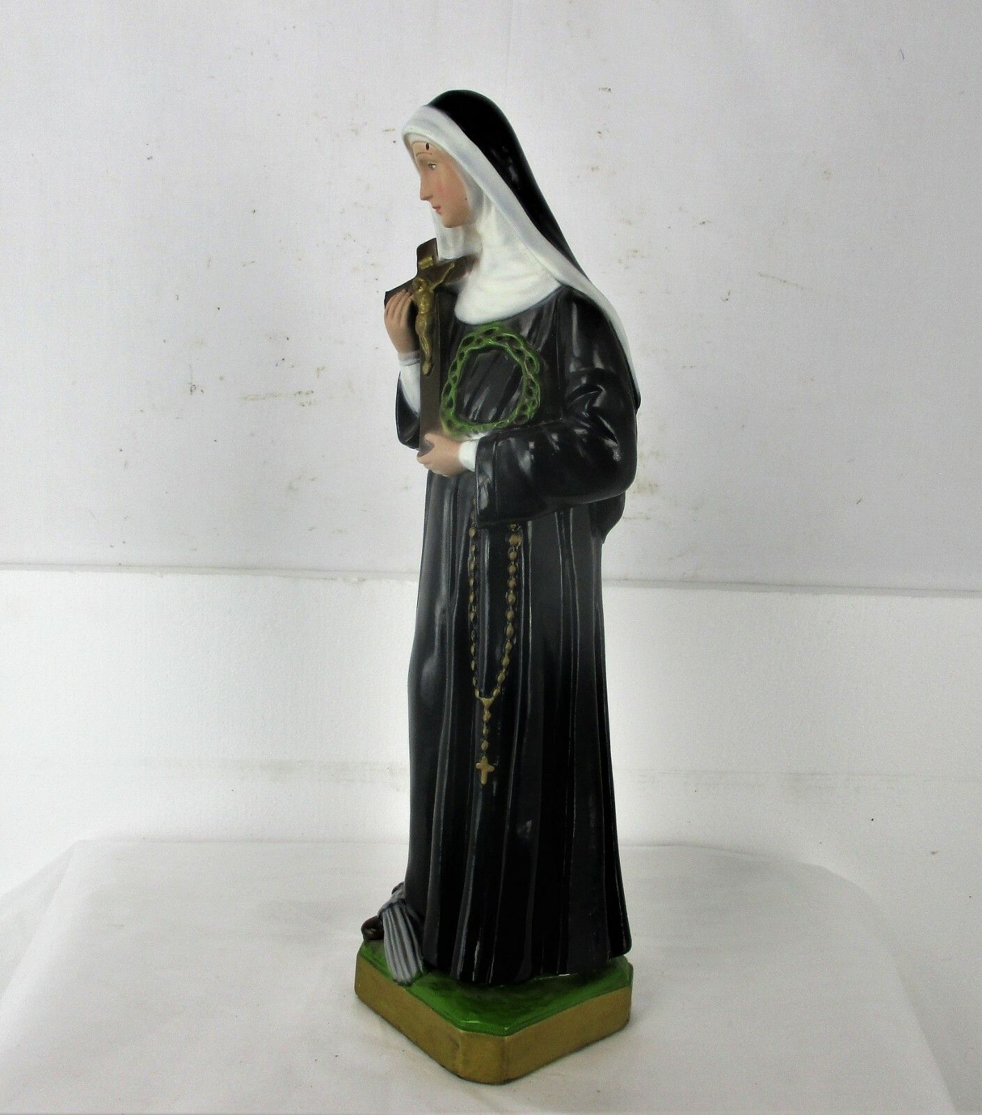 Large Statue St Saint Rita Of Cascia Resin Patroness Impossible Causes Htf 23" photo buy