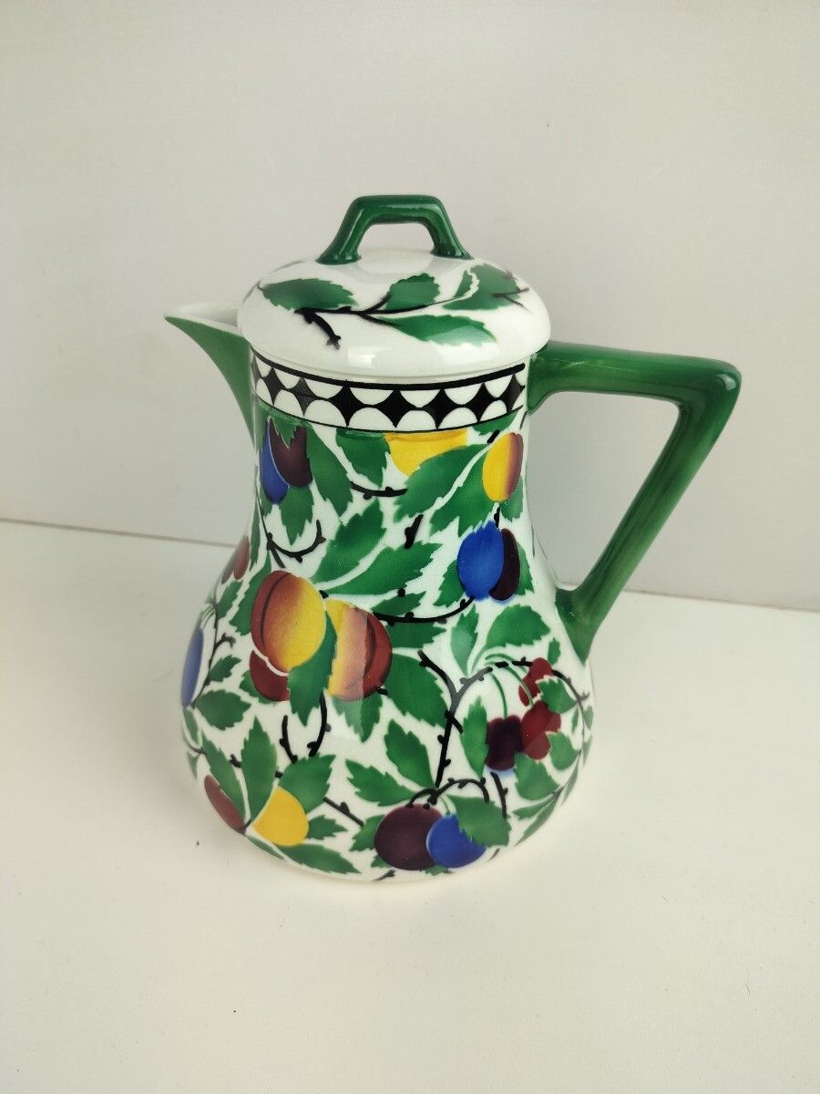 Art Nouveau Villeroy Boch Wallerfangen Saar Basin China  Large Coffee Teapot P photo furniture