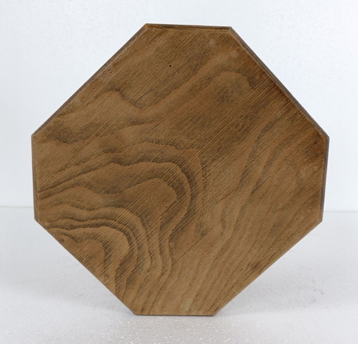Hand Carved Wood Milking Stool Pedestal Table Pedestal Barn Style Funky 4 Legs P photo 121.0