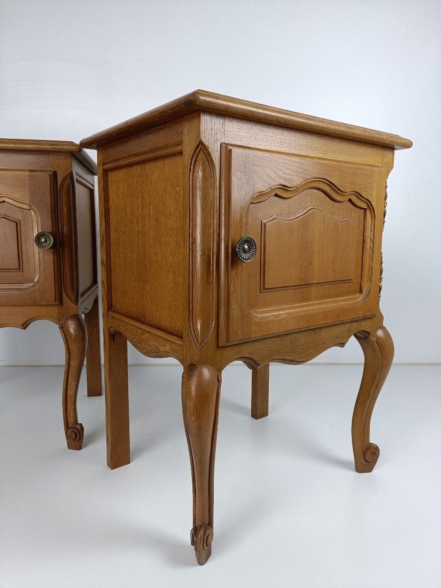 Pair Of Nightstands End Tables Cabinets Louis XV Style Bedroom Cabinets Wood Far photo Furniture