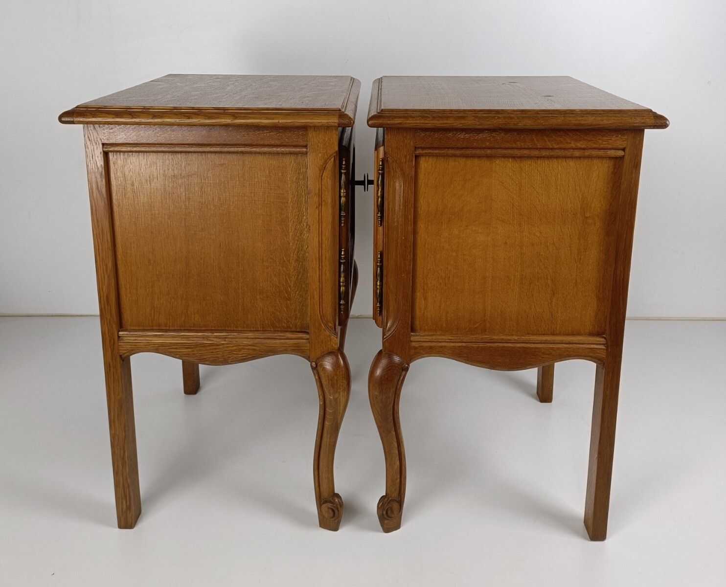Pair Of Nightstands End Tables Cabinets Louis XV Style Bedroom Cabinets Wood Far photo vinterior