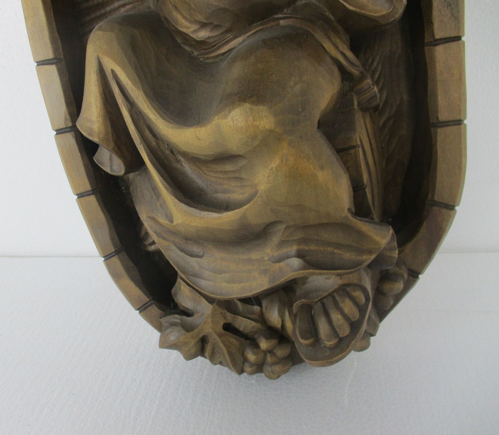 Hand Carved Wood Statue  Piece Of Art Figure Abt Brewery Wall Hanging photo Art