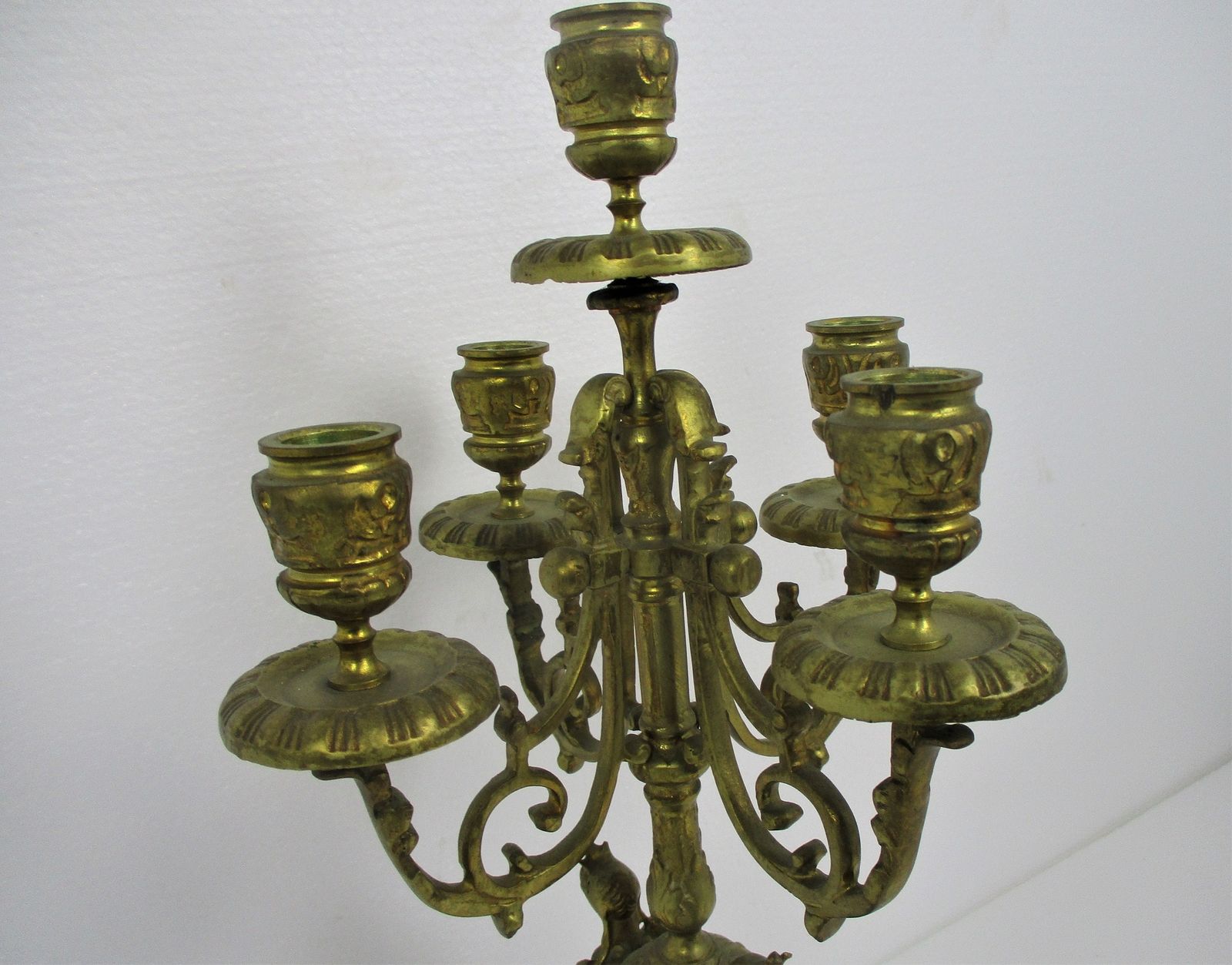 Gothic Large Candle Holder Candlestick Candelabra 5 Arm Impressive Mythology Kar photo vinterior