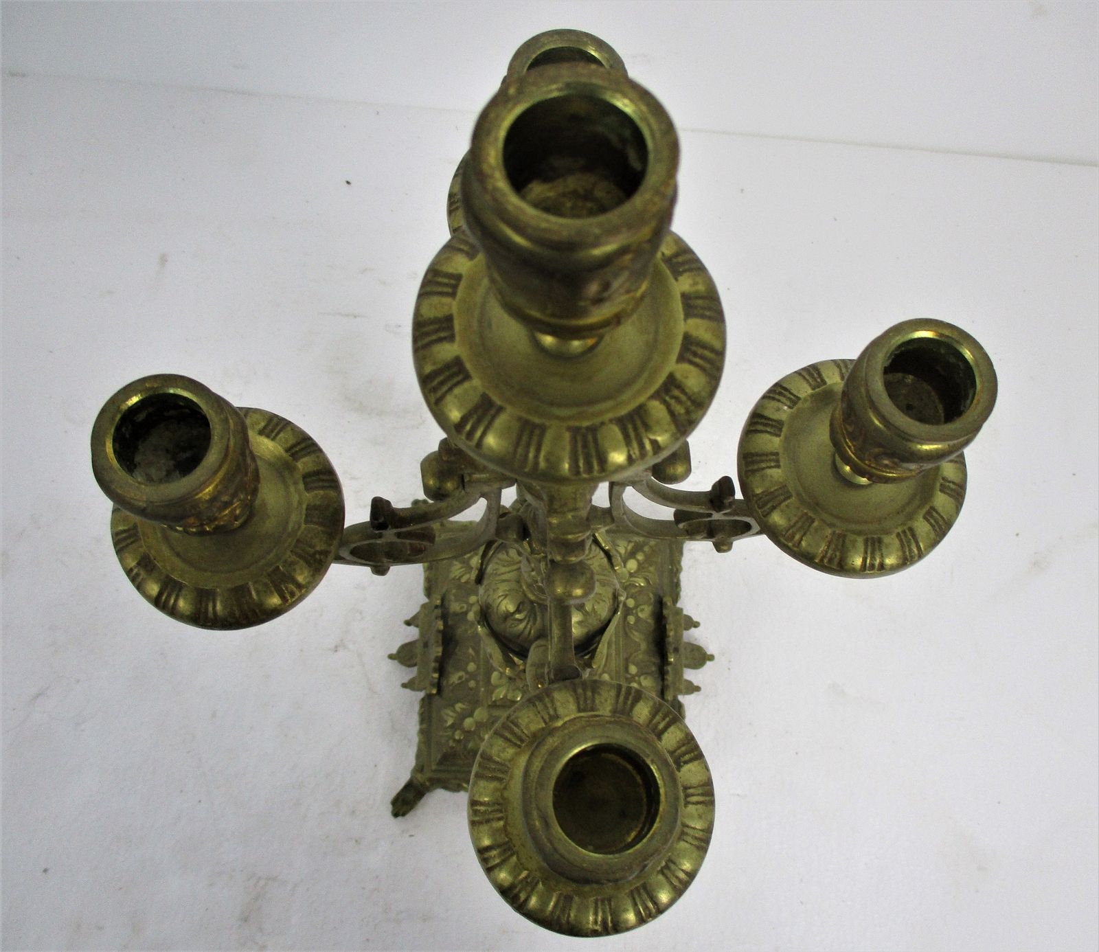 Gothic Large Candle Holder Candlestick Candelabra 5 Arm Impressive Mythology Kar photo vintage