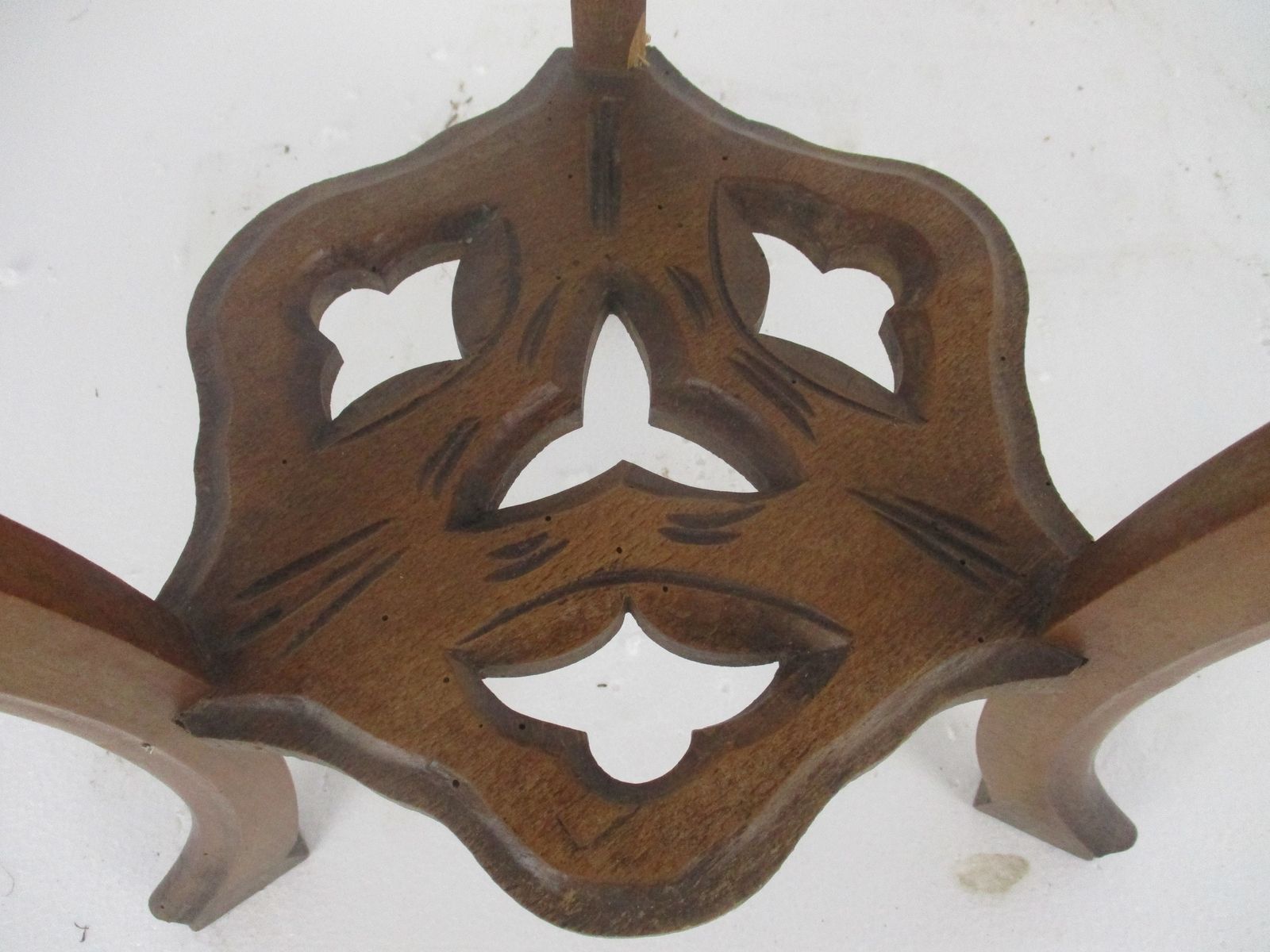 Hand Carved Wood Marble Top 2 Tier Plant Flower Bonsai Stand Side Table Pedestal photo vinterior