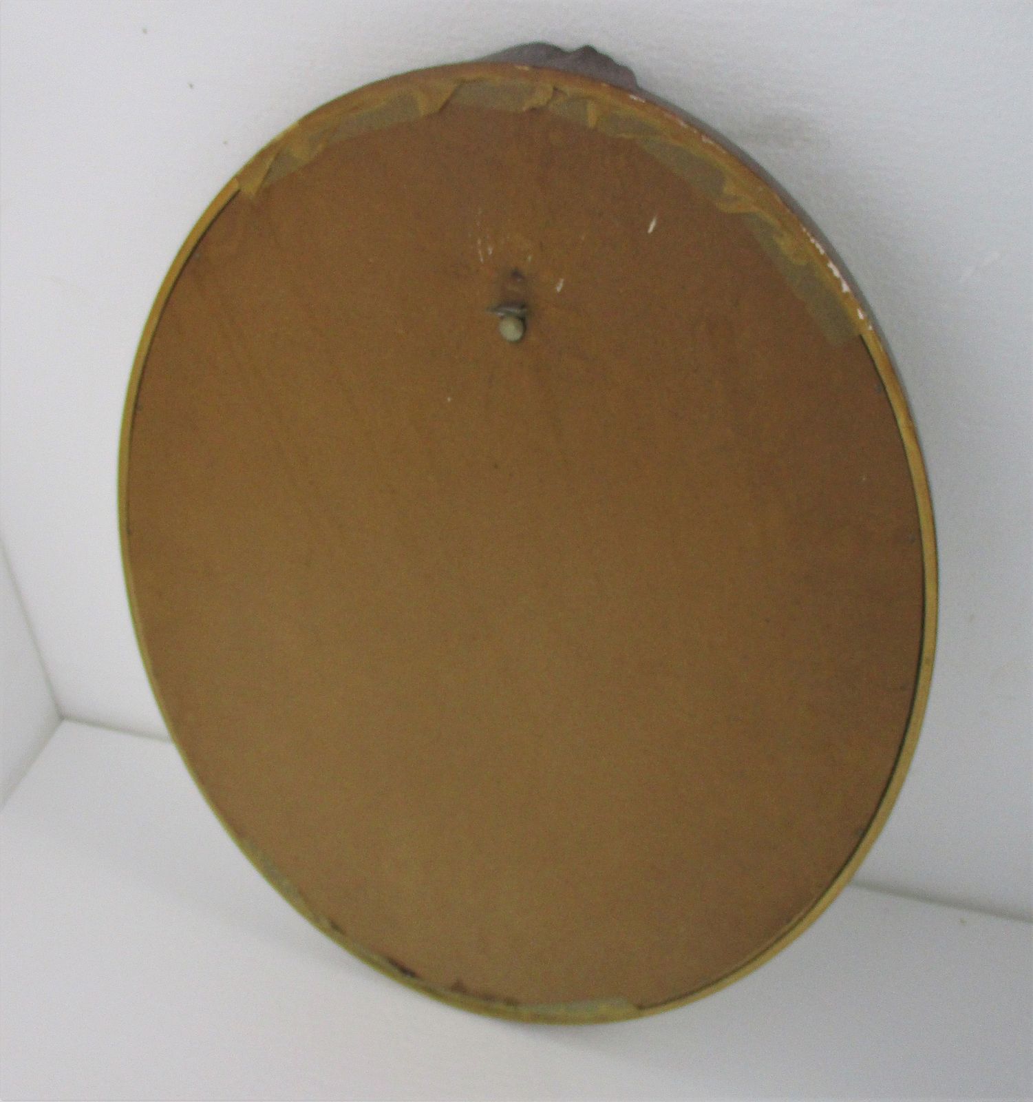 Mirror Wooden Frame Lovely Sweet With Flowers Hollywood Regency Style Oval Hallw photo 61.0