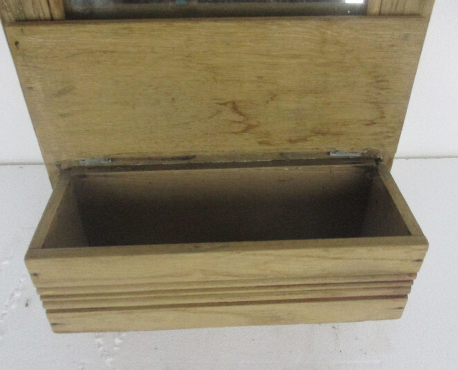 Kitchen Hallway Apothecary Bathroom Cabinet Glass Comb Box Vintage Barn Style Sa photo vintage