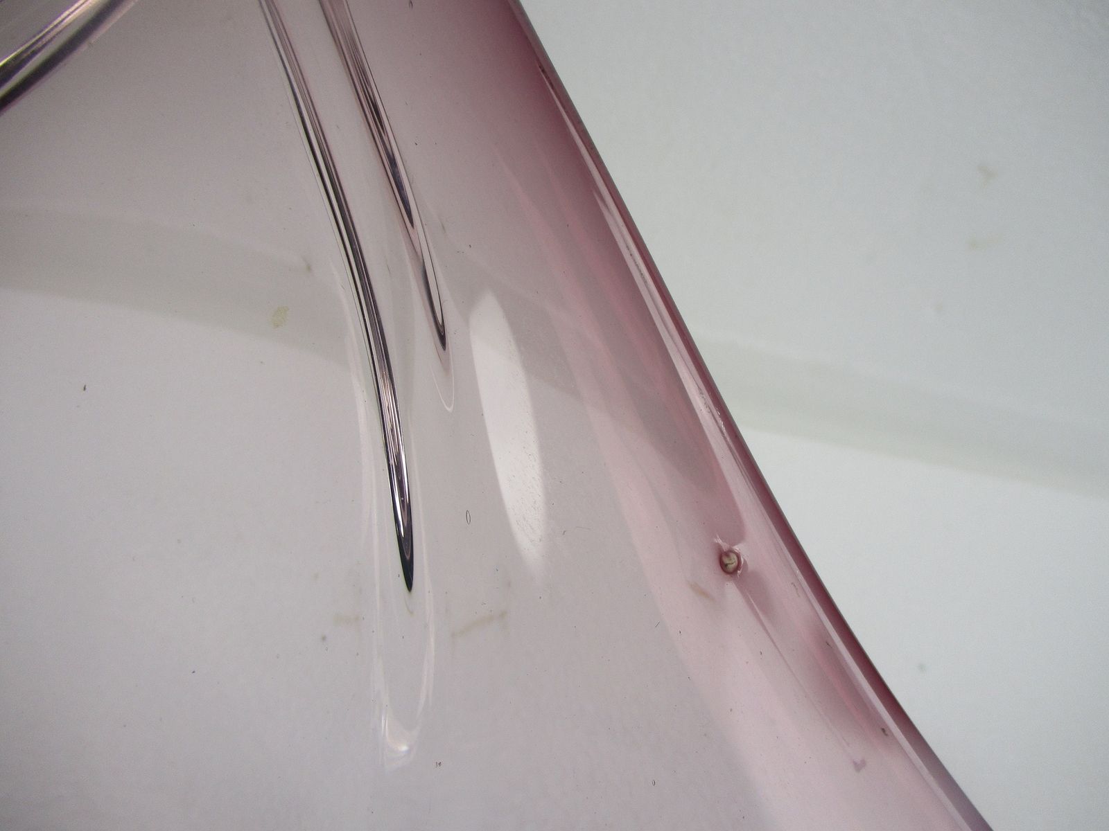 Large Italian Art Glass Cranberry Blue Cranberry Bowl Dish Centerpiece Basket Mu photo vinterior