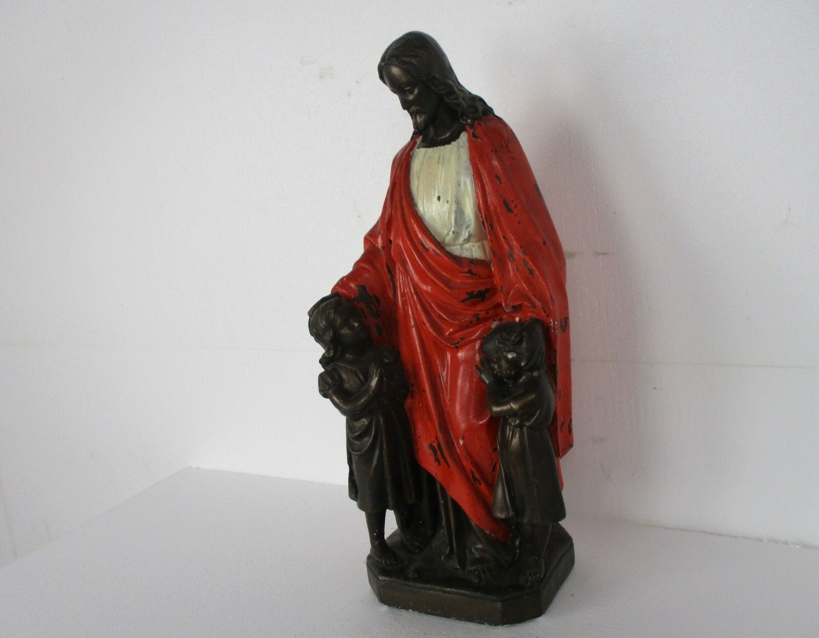 Antique Large Chapel Statue Jesus Christ  Children Gorgeous Extremely Rare Sweet photo for sale