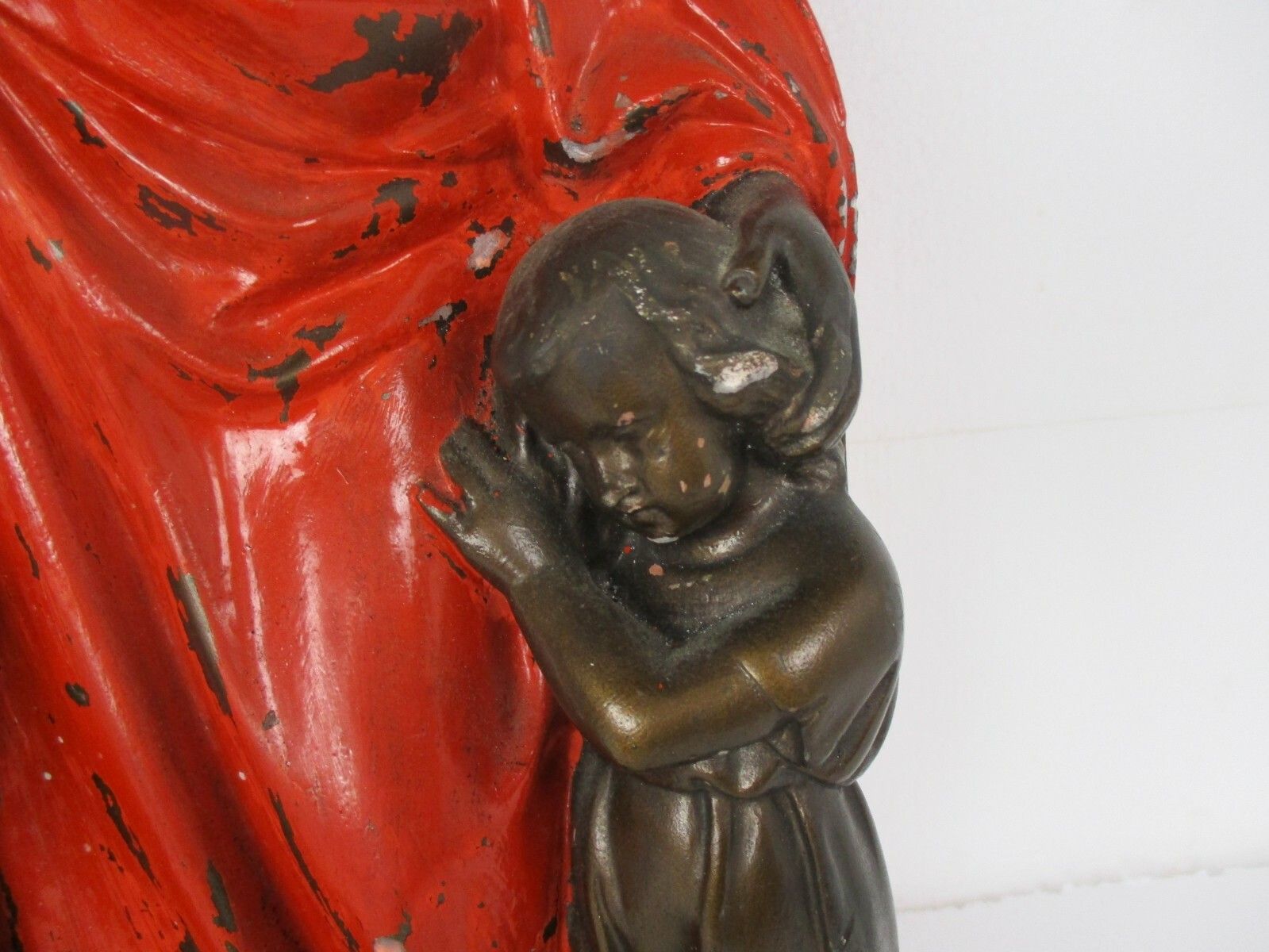 Antique Large Chapel Statue Jesus Christ  Children Gorgeous Extremely Rare Sweet photo vinterior