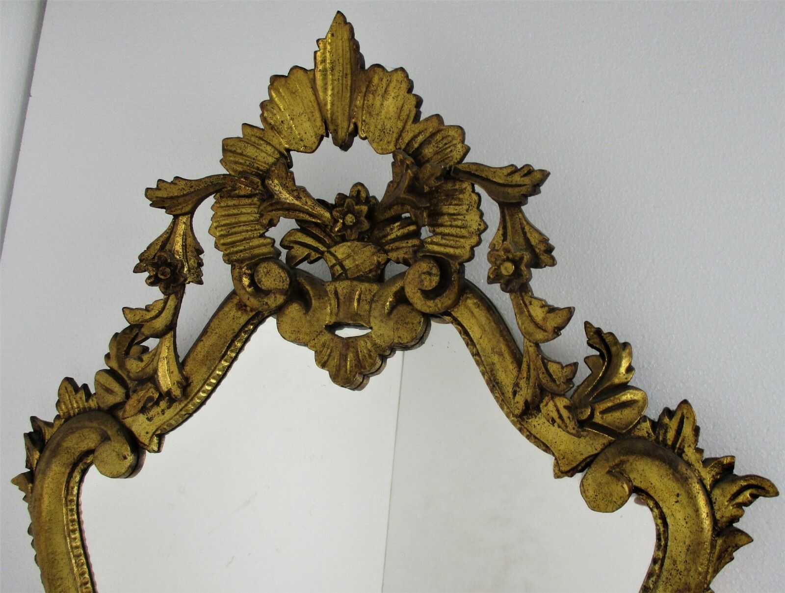 Hallway  Xl Ornate Wooden Wall Hanging Mirror Hollywood Regency Gorgeous Wow photo furniture