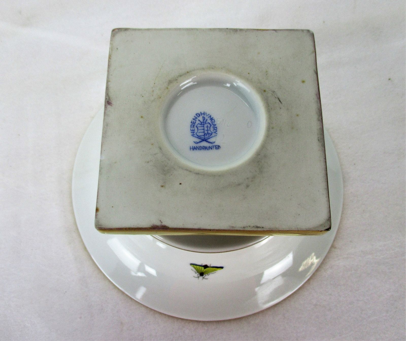 Jardiniere Nail Vase Planter Birds Butterflies Herend Hungary Footed Paw Legs Go photo buy