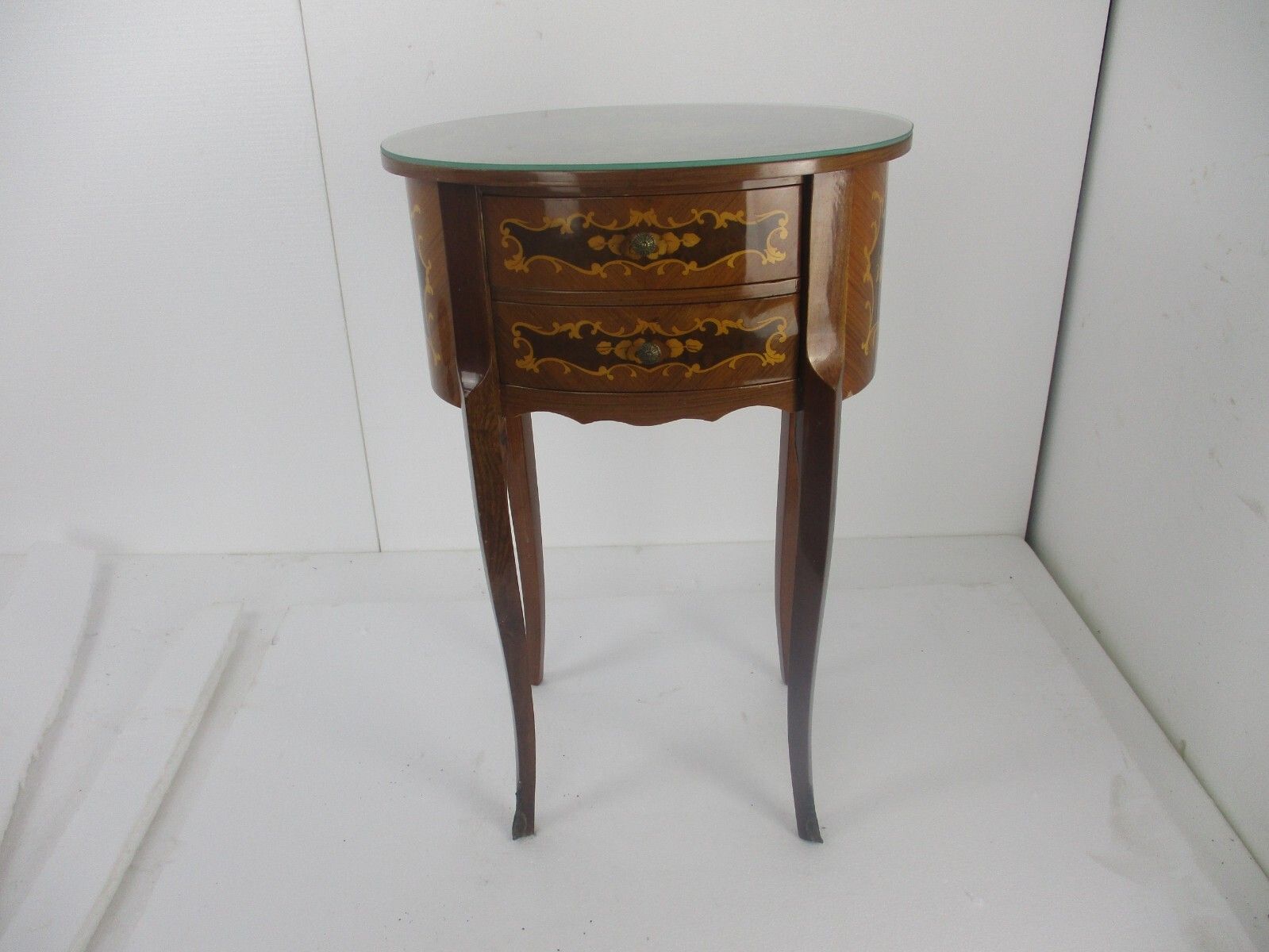 Couple  Italian Marquetry  Wooden Nightstands End Tables Chest Of Drawers Wow photo vintage