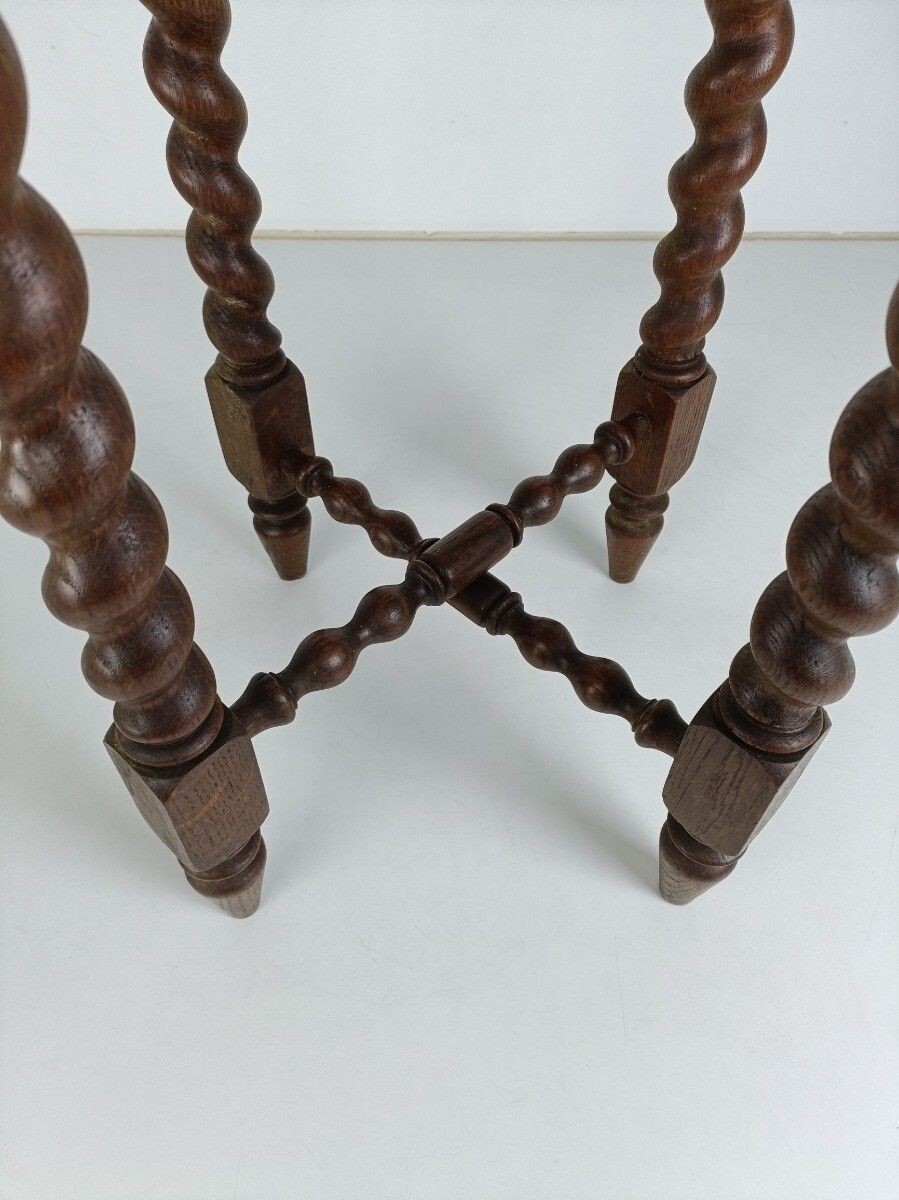 Octagonal Hand Carved Wood Pedestal Table Plant Flower Bonsai Stand Side Table B photo Furniture