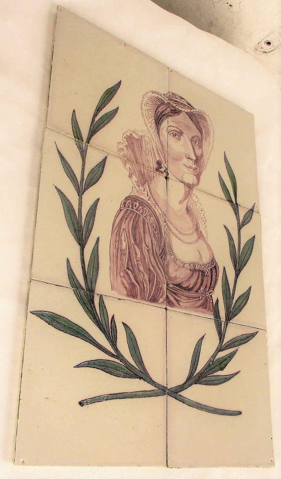 photo furniture Antique Delft Tile Dutch Tableau Picture Mural Frame Polychrome 18th/19th C