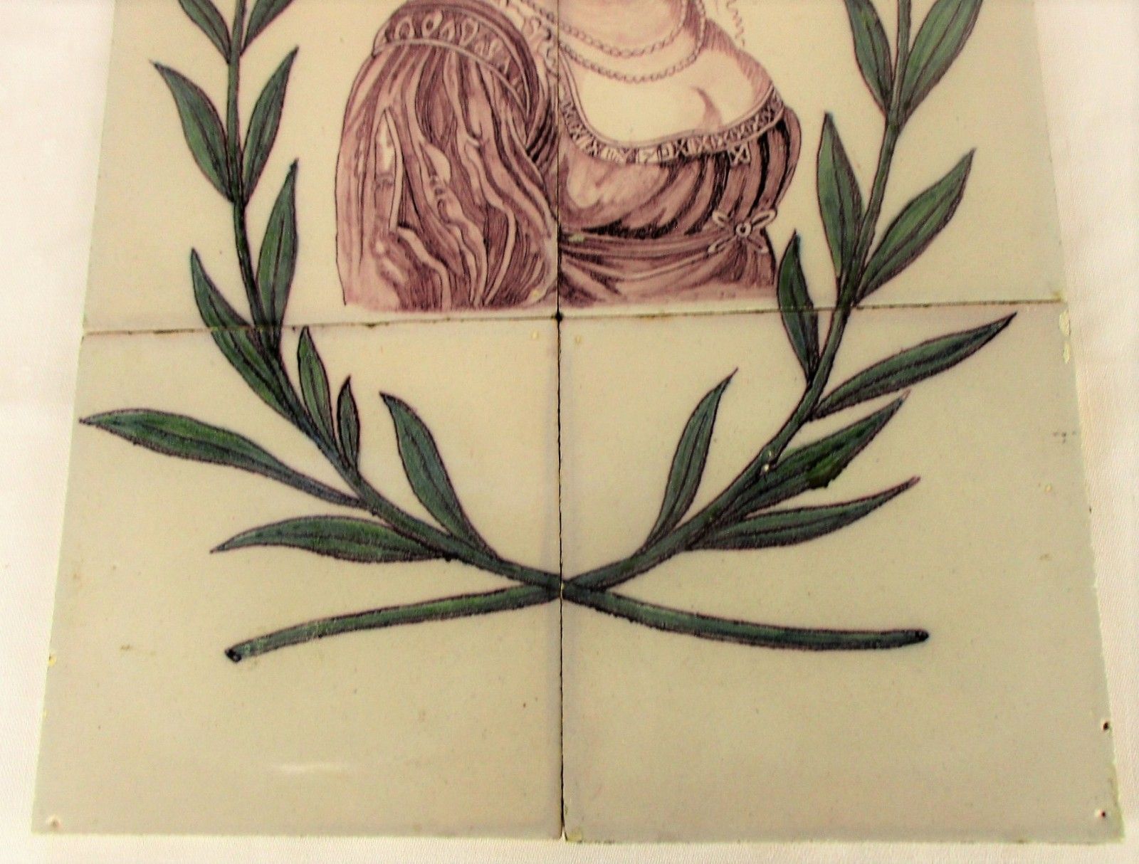 photo for sale Antique Delft Tile Dutch Tableau Picture Mural Frame Polychrome 18th/19th C