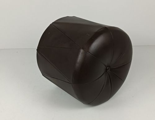 Retro Footstool Stool Pouf Ottoman Seat Vintage Semi Leather Brown photo buy