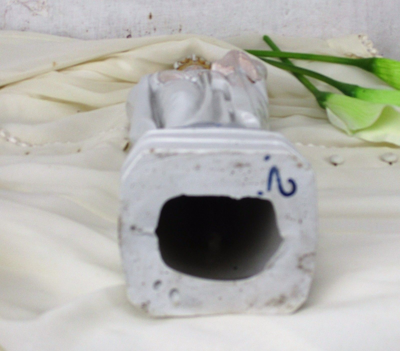 Antique Porcelain Statue Figurine Virgin Mary Our Lady With Infant Child Htf photo buy