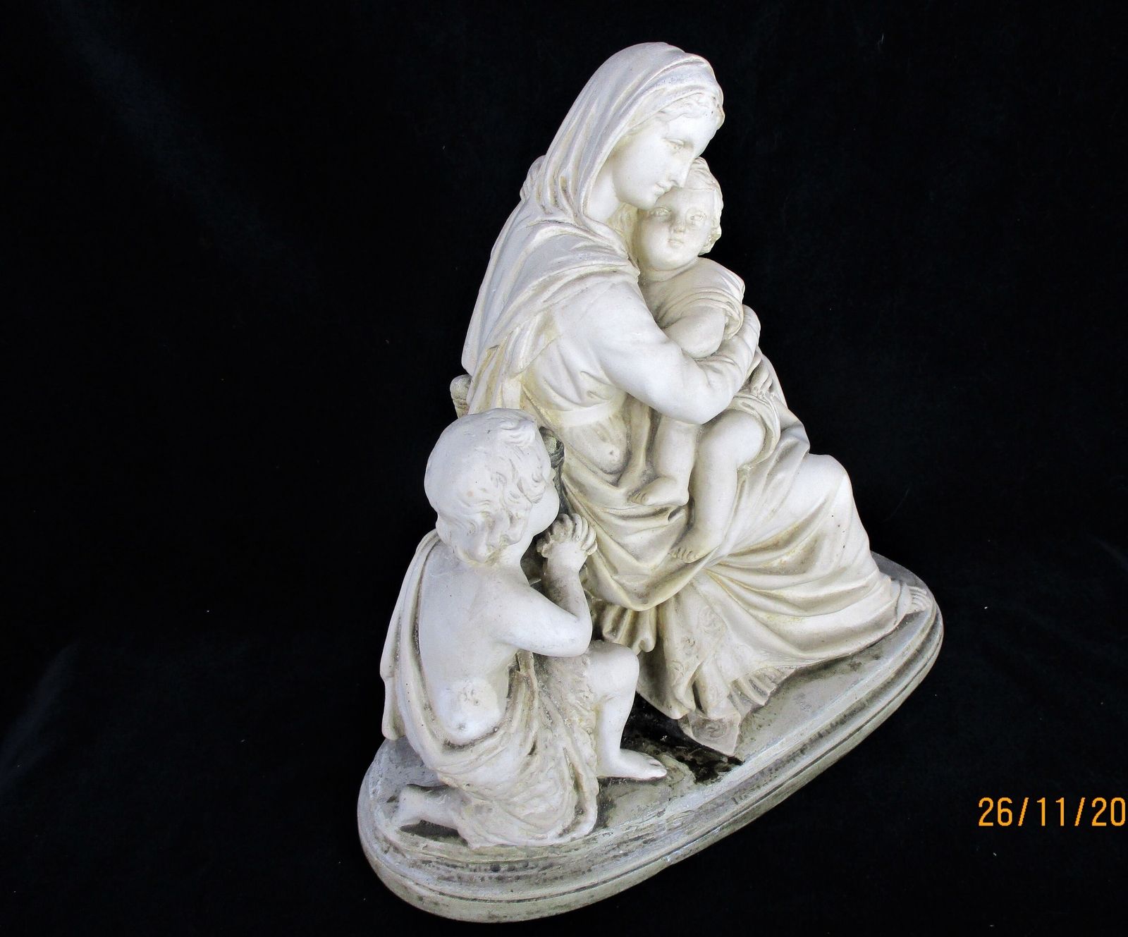 Large Virgin Mary Madonna Della Sedia Seggiola Resin Statue After Rafael John Th photo 73.0