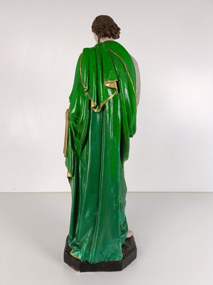 Large Antique Statue Saint Joseph Protector Of Homes Plaster  Polychrome photo buy