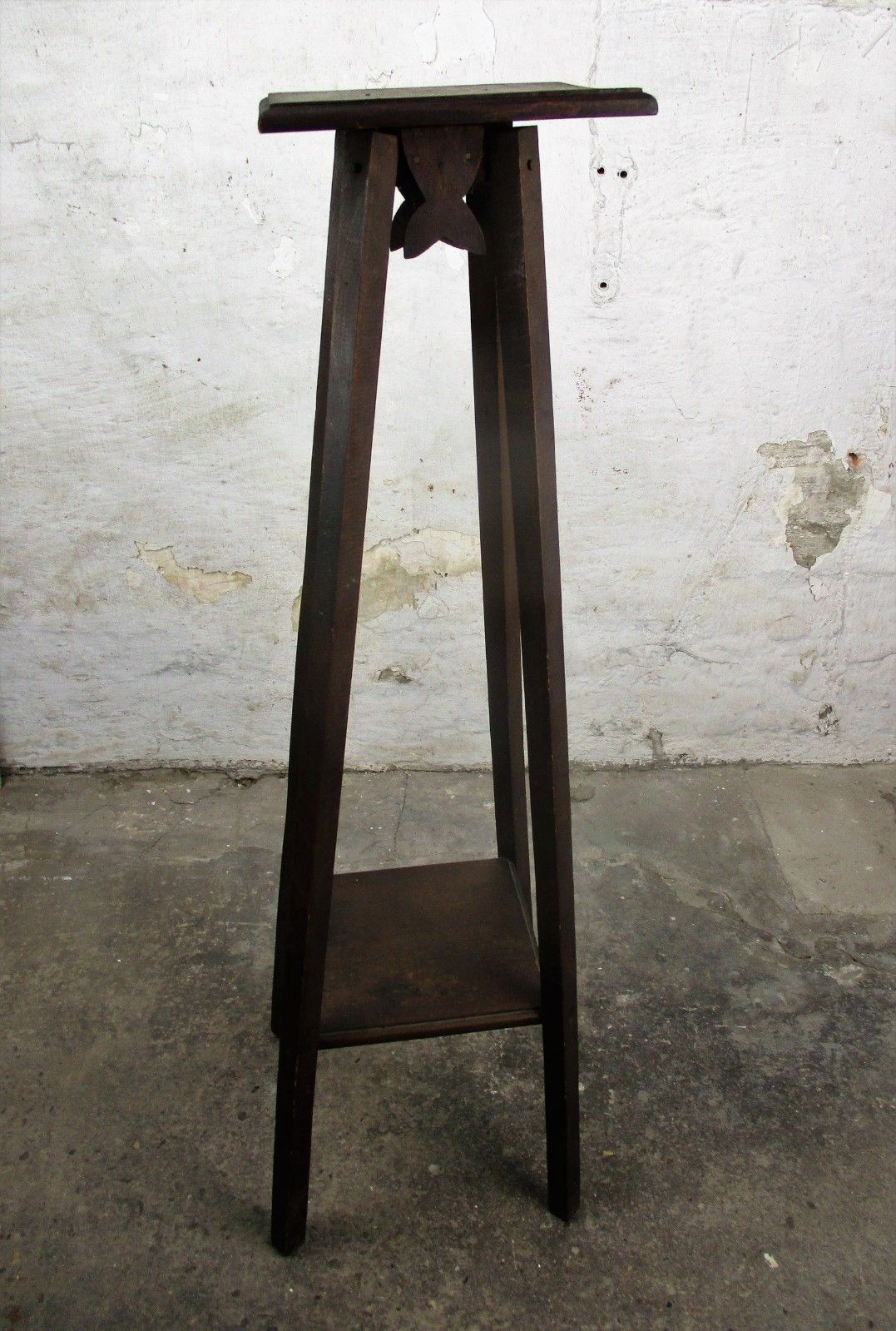Art Nouveau Pedestal Table Plant Flower Stand Side Table Two Tier Art Deco  35" photo vintage