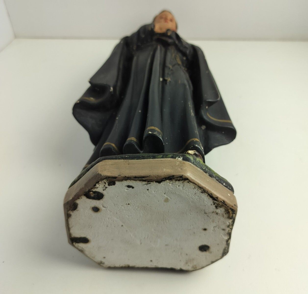 photo for sale Antique 1900 Plaster  Statue Saint John Berchmans Patron Of Youth Collector Htf