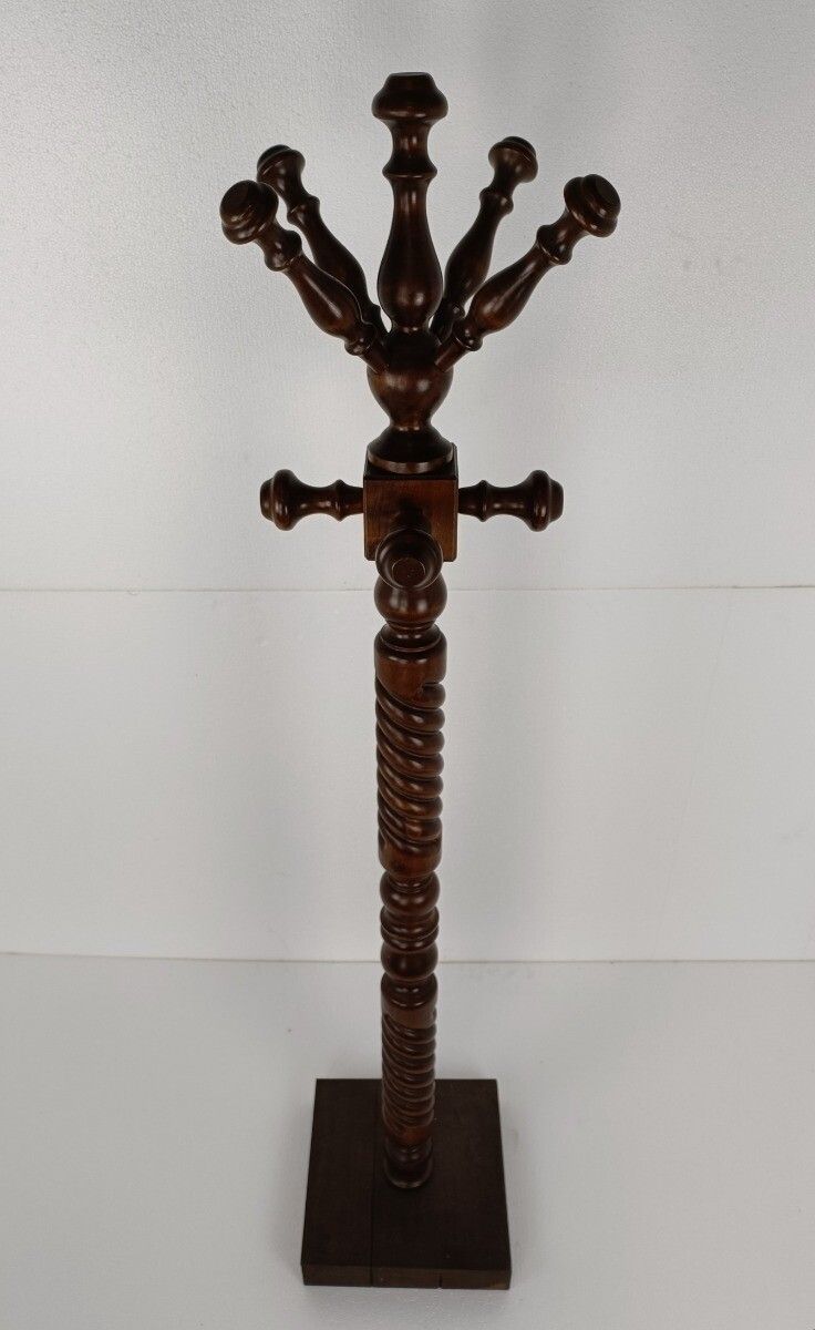 Standing Hall Tree Coat Hallway Rack Wood Vintage Barn Country Farmhouse Style photo vinterior