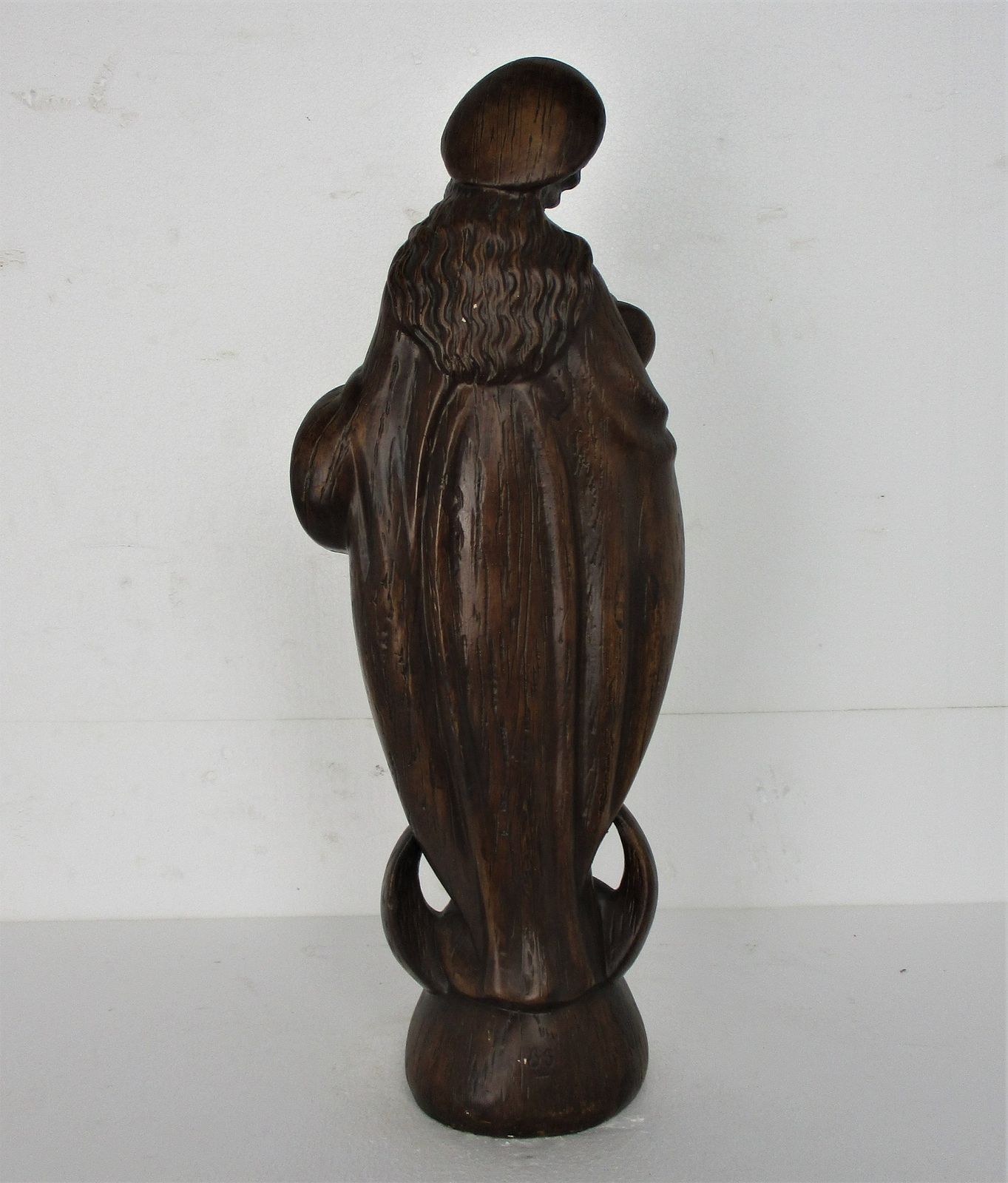 L Art Deco Virgin Mary Madonna Infant Child Plaster Statue Tenderness Lovely Chu photo vintage