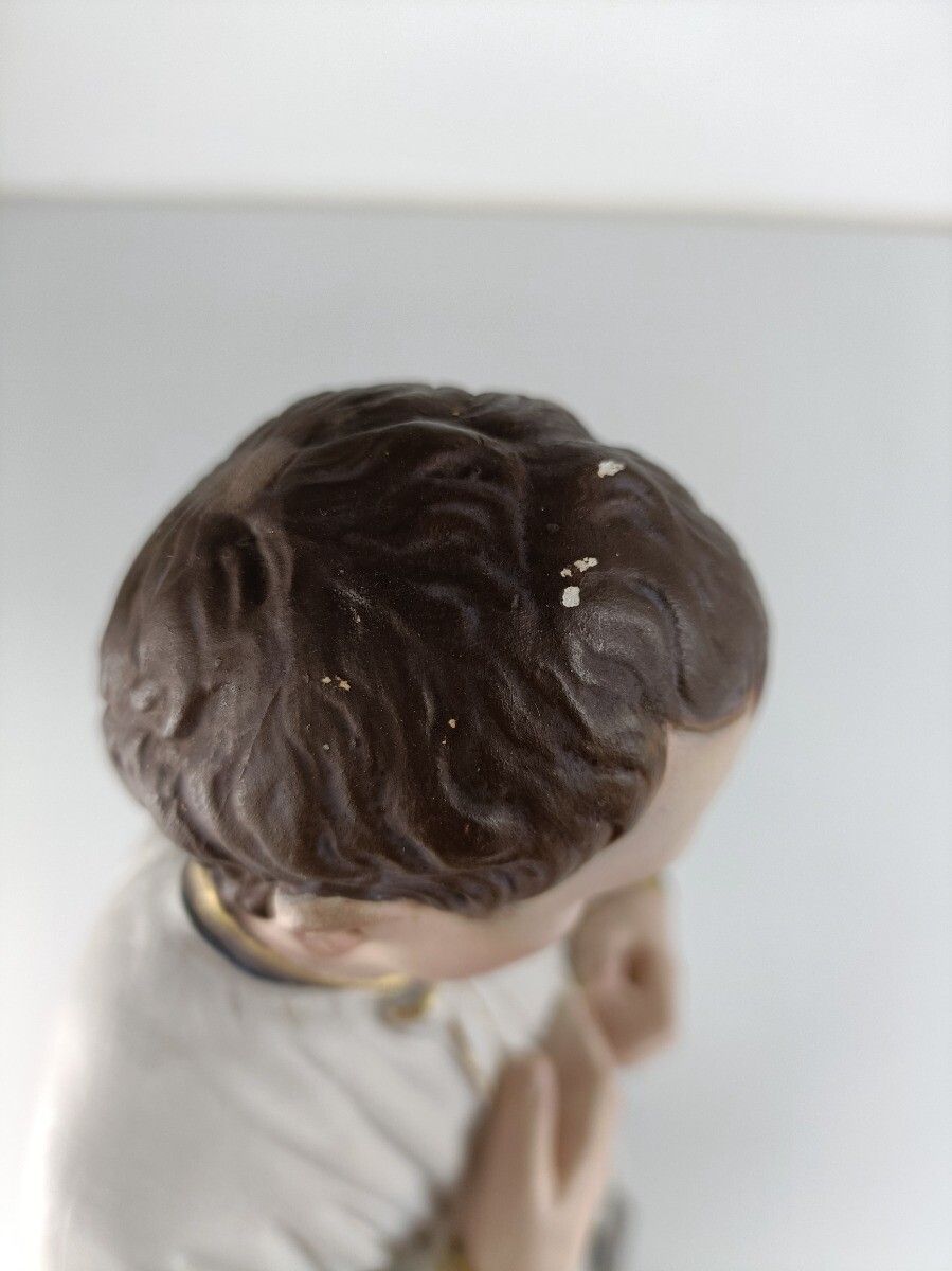 photo for sale Statue Saint Aloysius Patron Saint Young Students Gorgeous Polychrome Very Rare