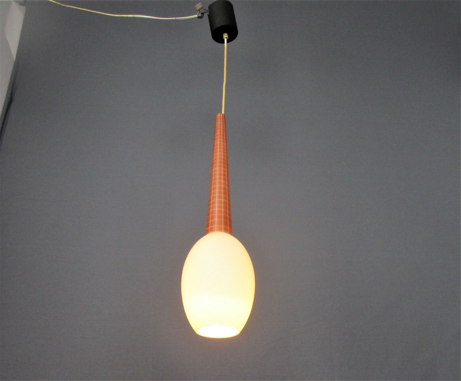 Mid Century Modern Space Age Design Pendant Lamp Chandelier Art Glass Funky photo 278.0
