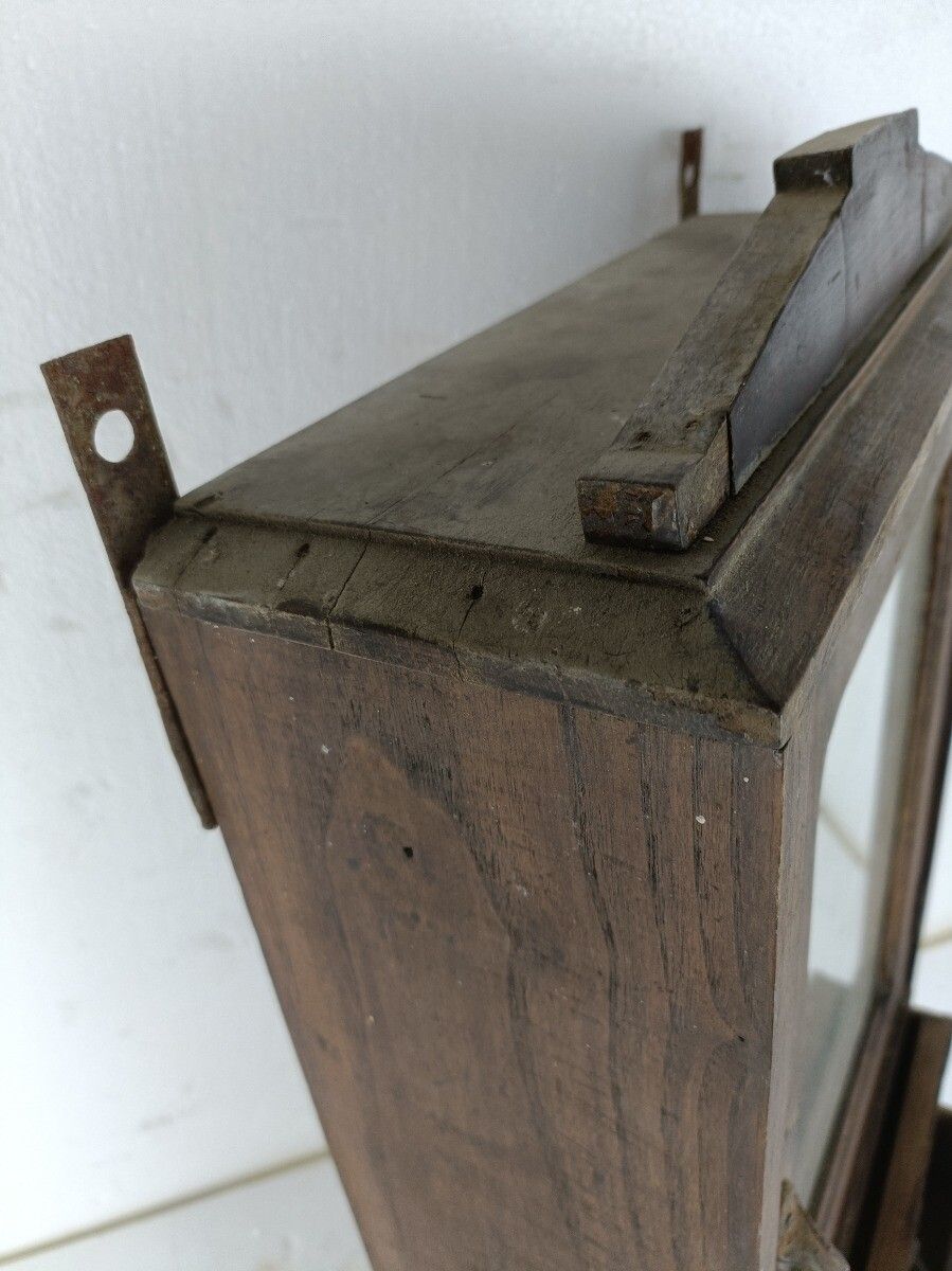 Antique Medicine Apothecary, Pharmacy, Cabinet, Inlay, Tall, Barn Style, Farmhou photo vintage