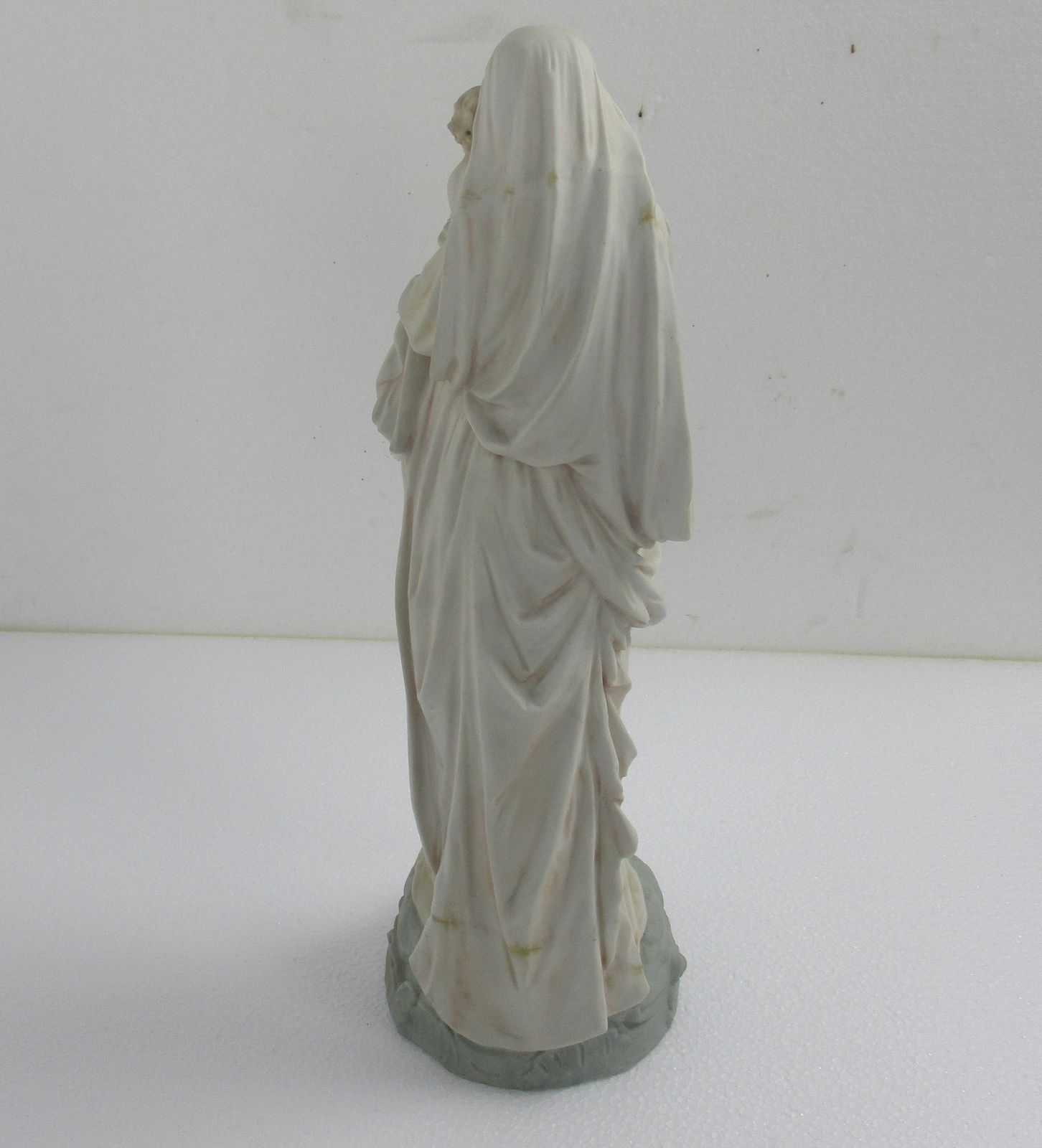 Volkstedt Antique Bisque Porcelain Statue Virgin Our Lady Mary Infant Jesus Gorg photo buy