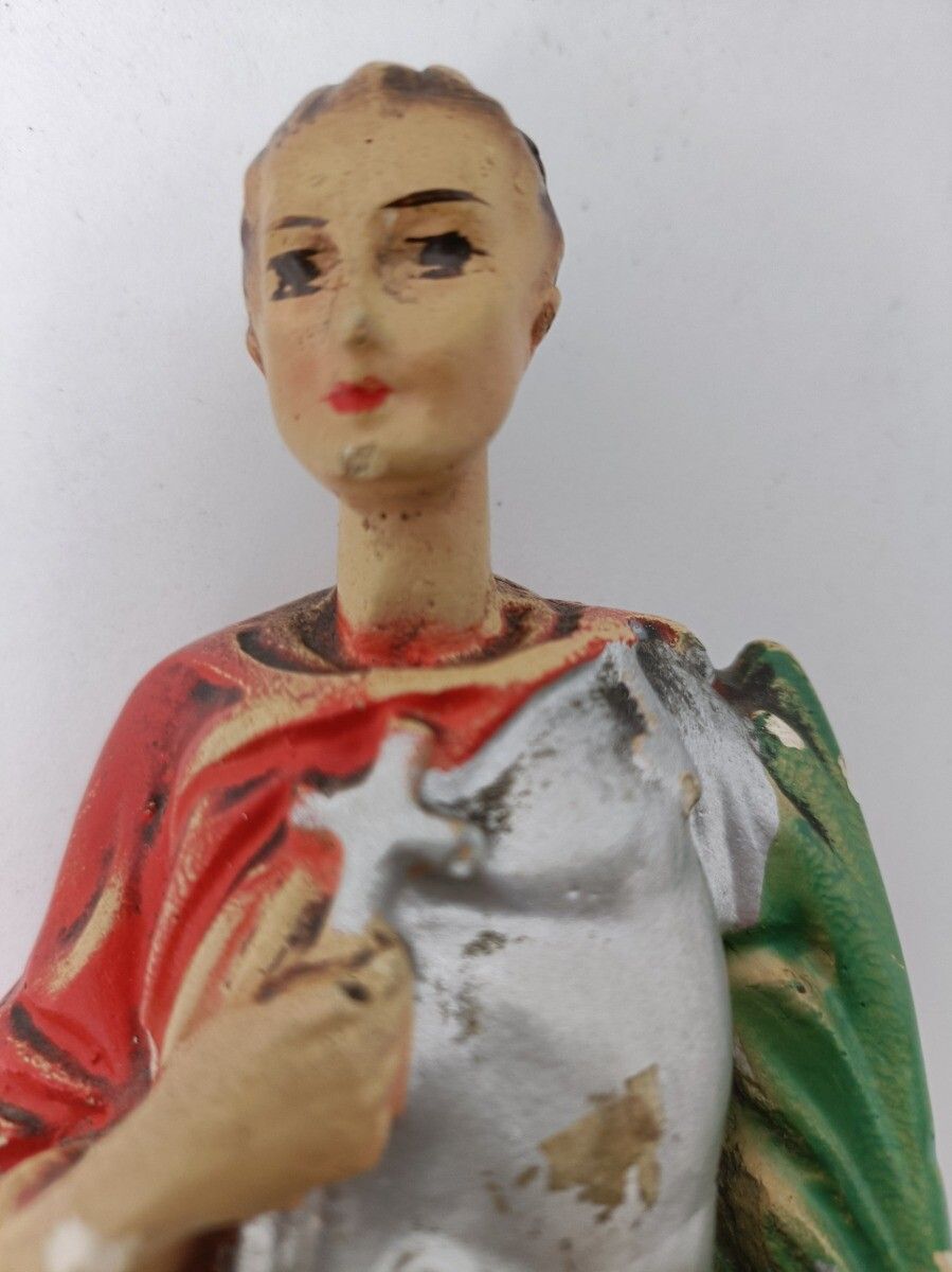 Saint Donatus Of Muenstereifel Plaster Statue Roman Soldier Collector Htf photo vintage
