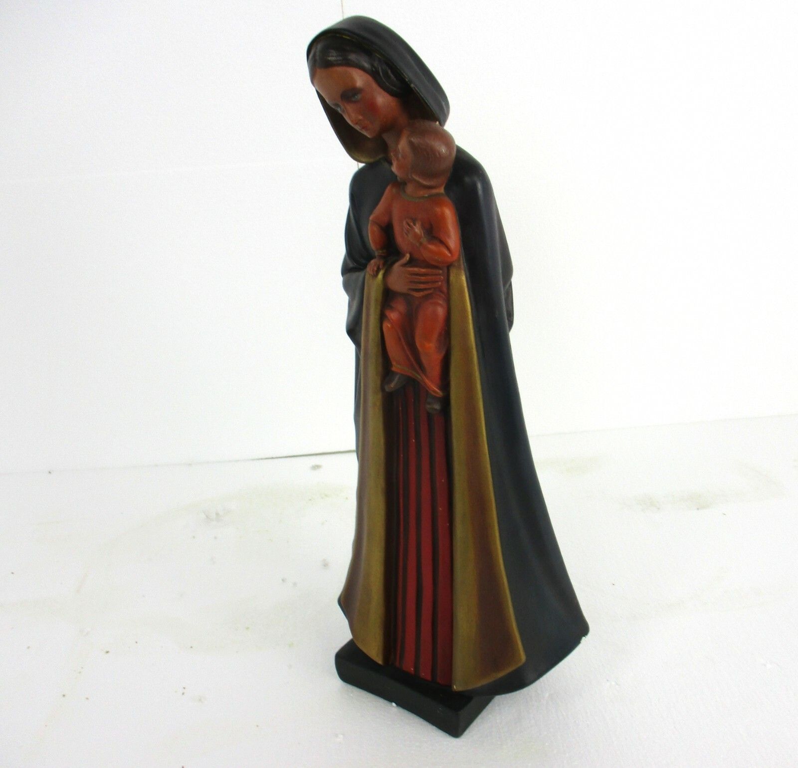 Xl Chapel Virgin Mary Madonna Infant Child Plaster Statue Signed Van Laere 20.86 photo 482.0