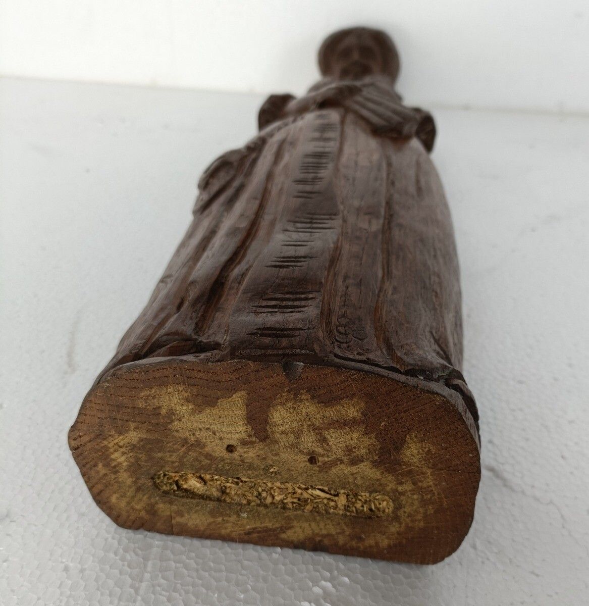 Hand Carved Wooden Statue Sculpture Victorian Lady With Fan photo buy