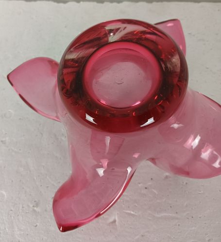 photo furniture Red Small Murano Italian Art Glass Centerpiece Dish  Bowl Mid Century Vintage