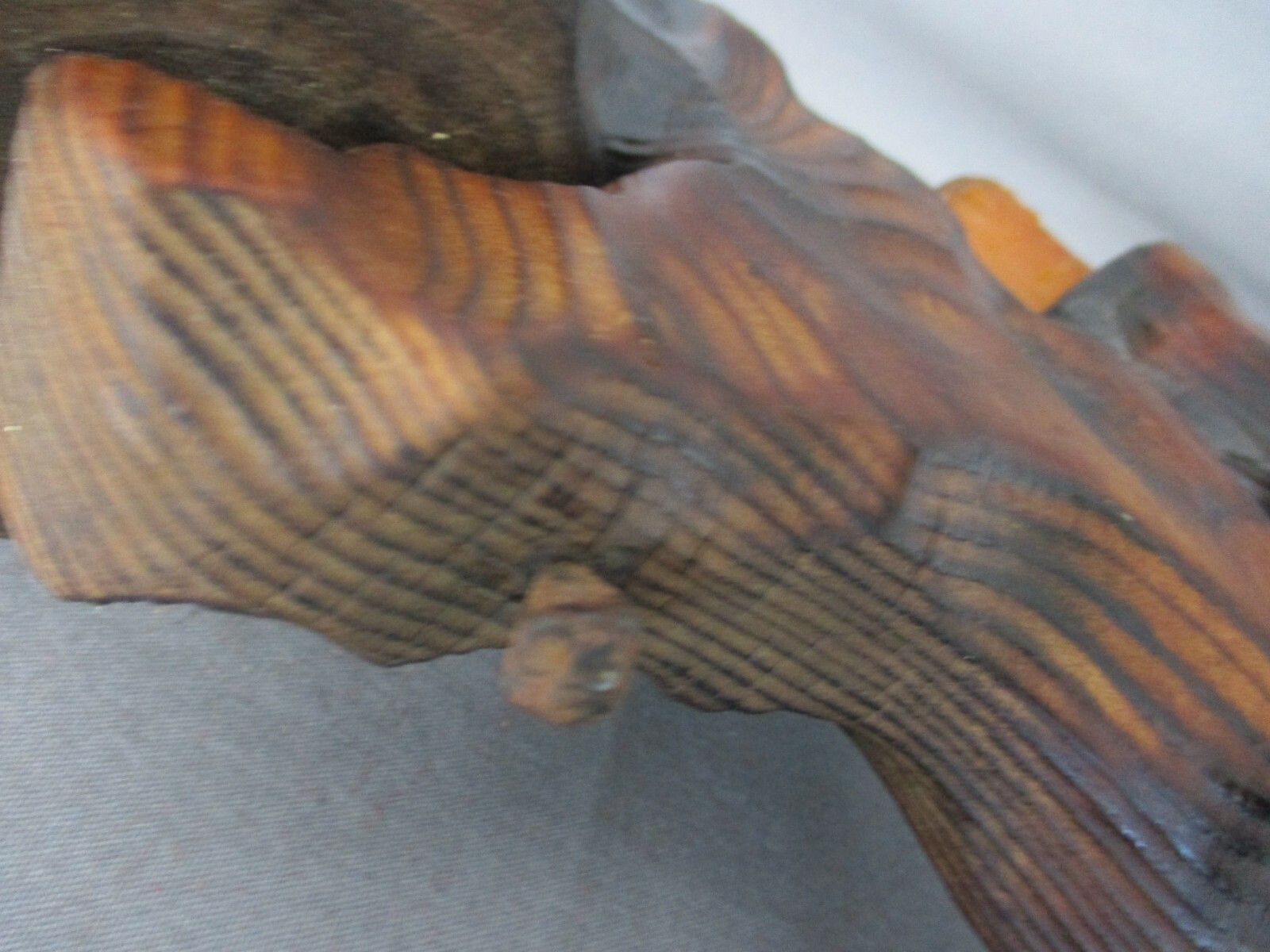 Spanish Hand Carved Wooden  Double  Embossed Candle Holder Stick Candlestick Vtg photo buy